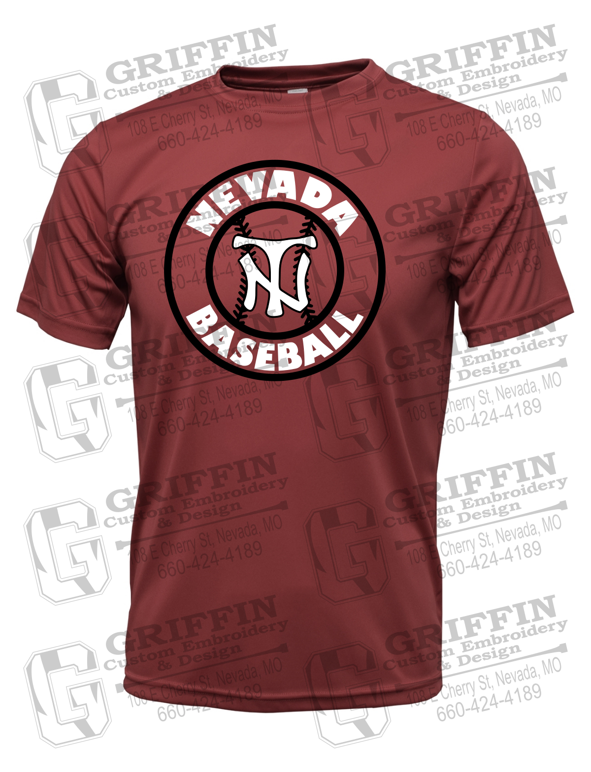 Dry-Fit Short Sleeve T-Shirt - Baseball - Nevada Tigers 25-W