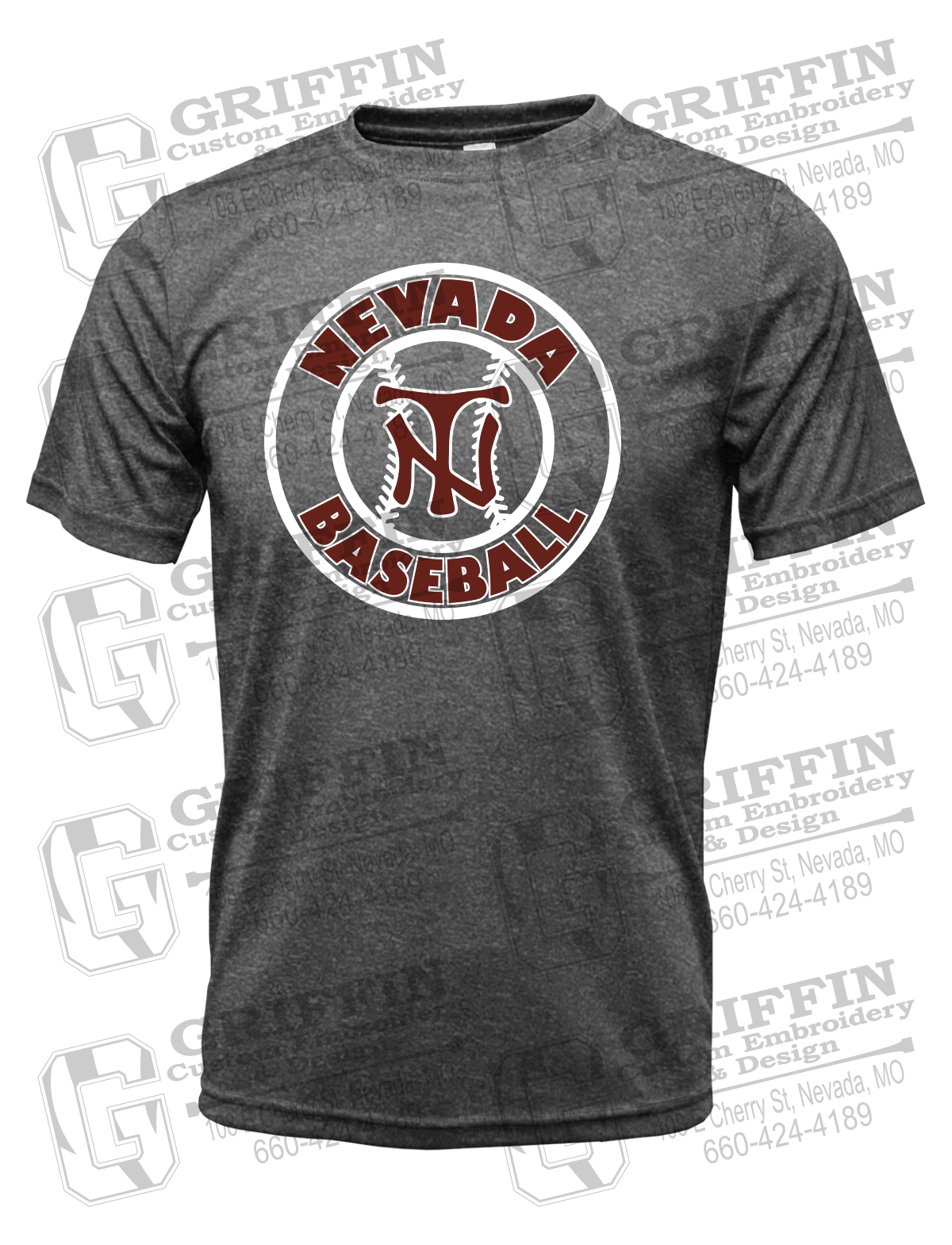 Dry-Fit Short Sleeve T-Shirt - Baseball - Nevada Tigers 25-W