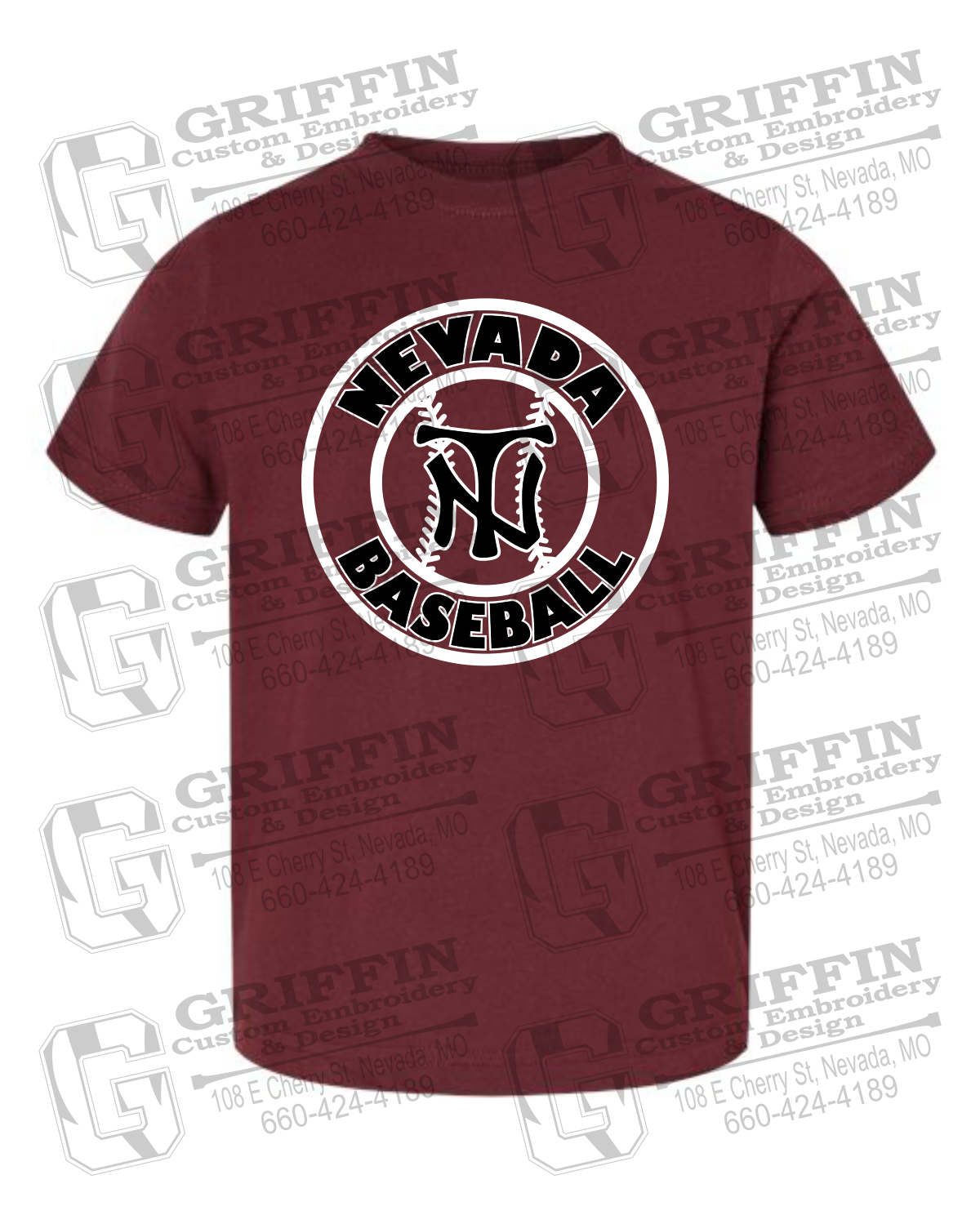 Toddler/Infant Cotton T-Shirt - Baseball - Nevada Tigers 25-W