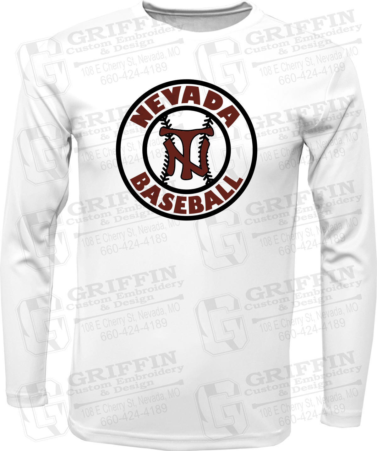 Toddler Dry-Fit Long Sleeve T-Shirt - Baseball - Nevada Tigers 25-W