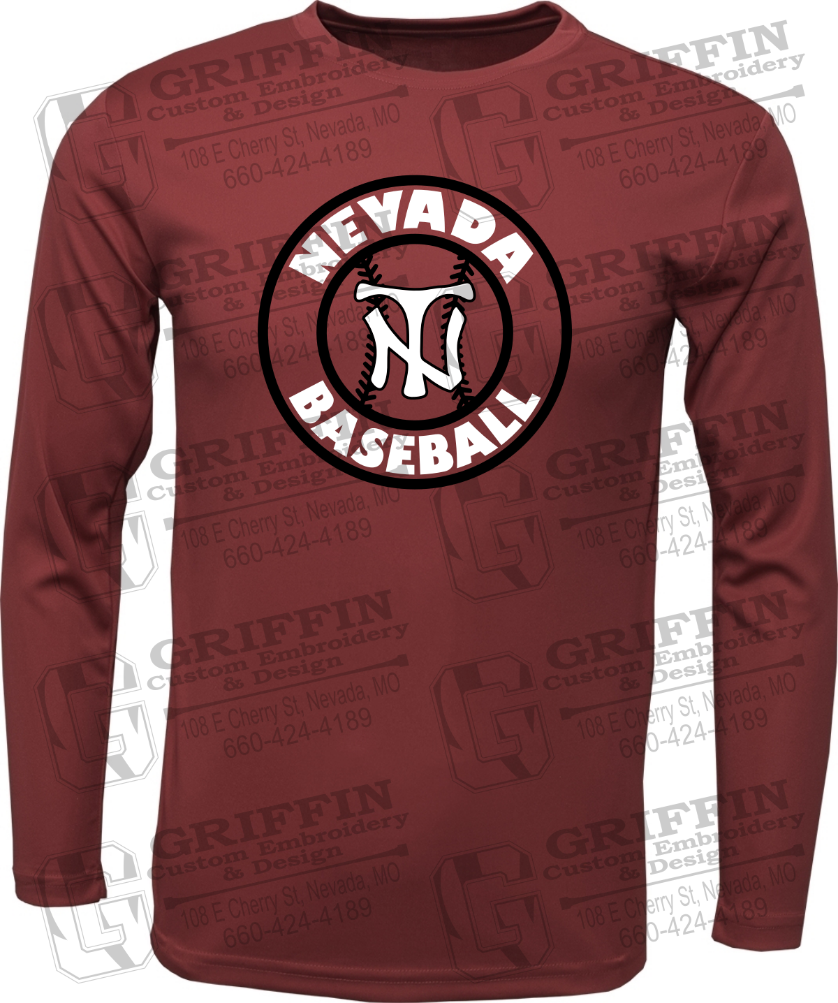 Dry-Fit Long Sleeve T-Shirt - Baseball - Nevada Tigers 25-W