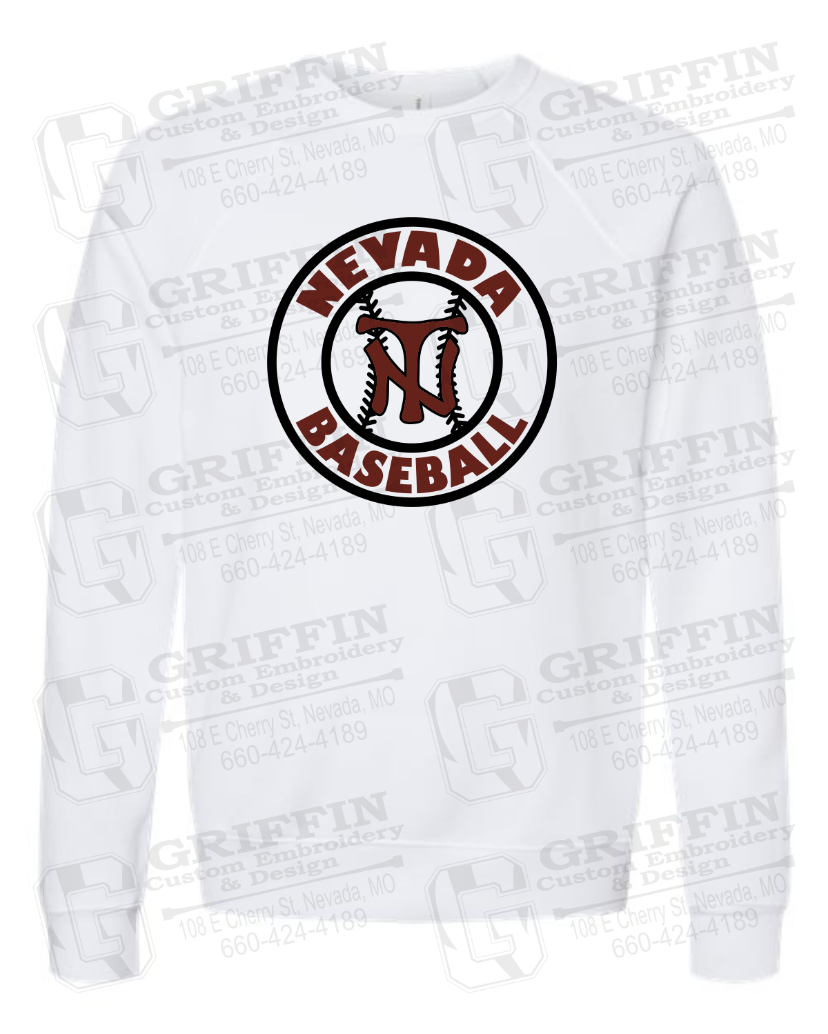 Sponge Fleece Sweatshirt - Baseball - Nevada Tigers 25-W