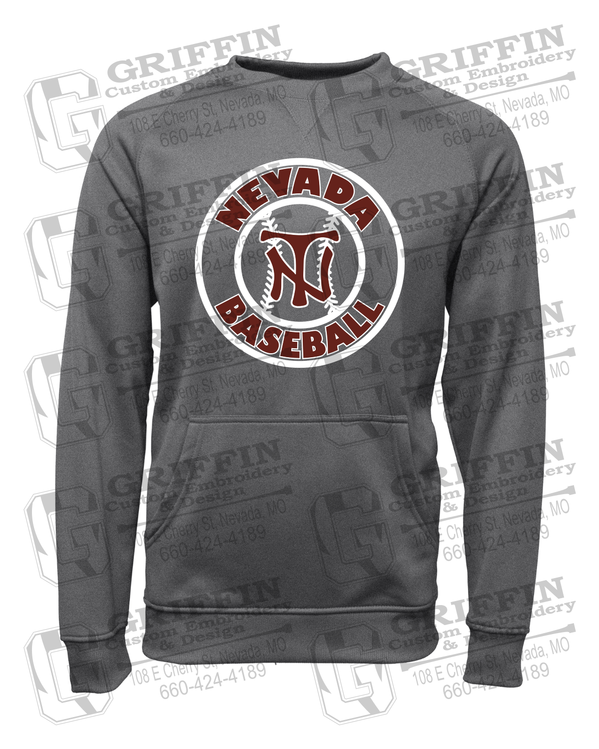 Performance Fleece Sweatshirt - Baseball - Nevada Tigers 25-W