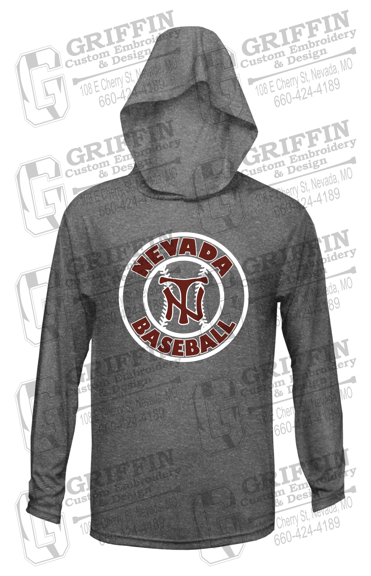 Dry-Fit T-Shirt Hoodie - Baseball - Nevada Tigers 25-W