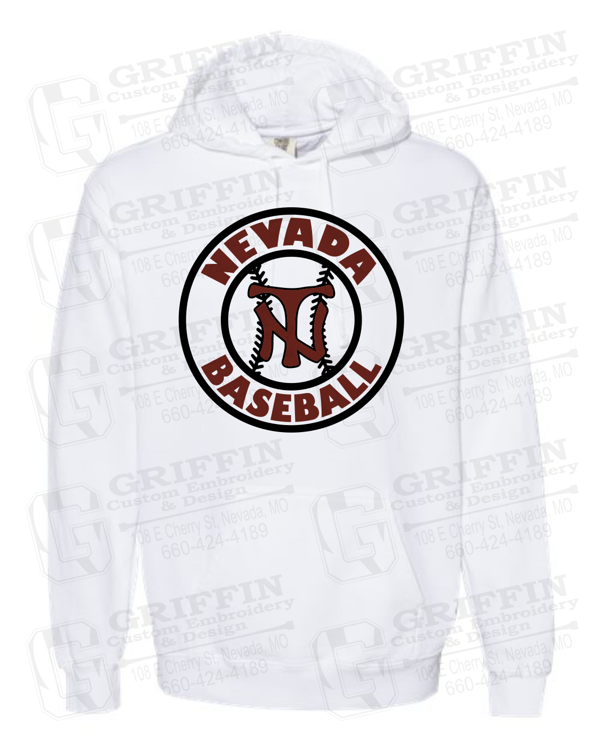 Comfort Colors Hoodie - Baseball - Nevada Tigers 25-W