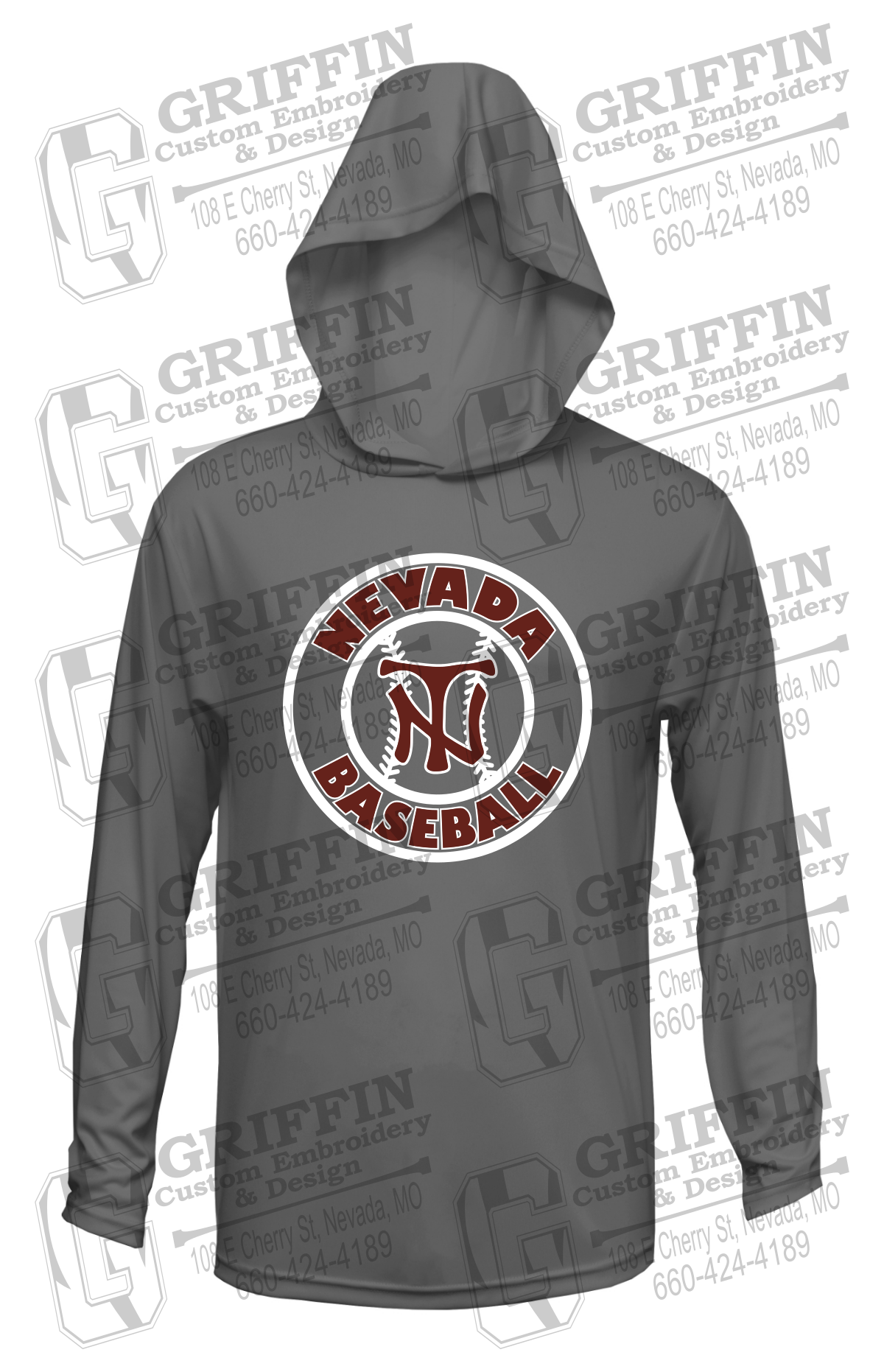 Dry-Fit T-Shirt Hoodie - Baseball - Nevada Tigers 25-W