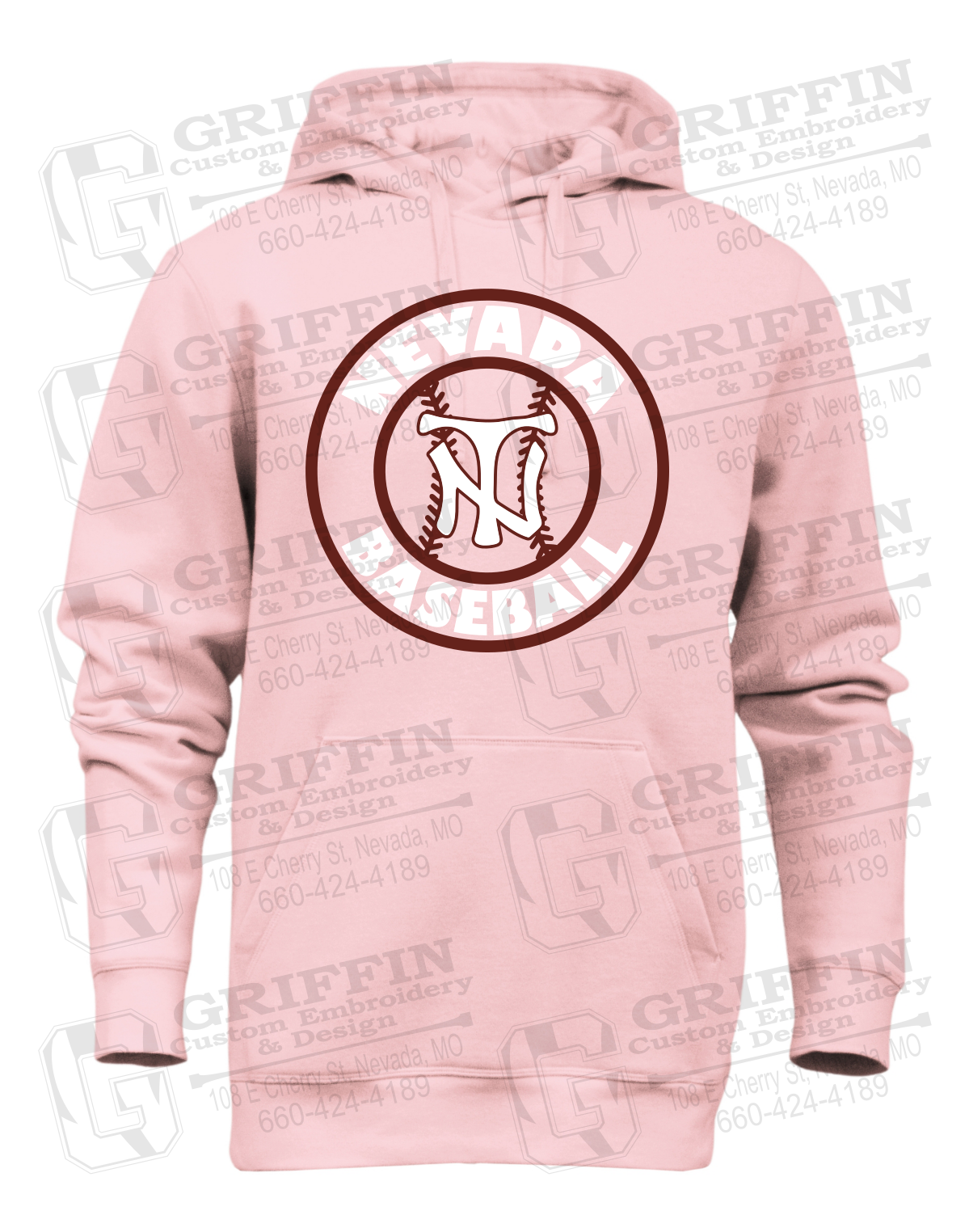 Heavyweight Fleece Hoodie - Baseball - Nevada Tigers 25-W