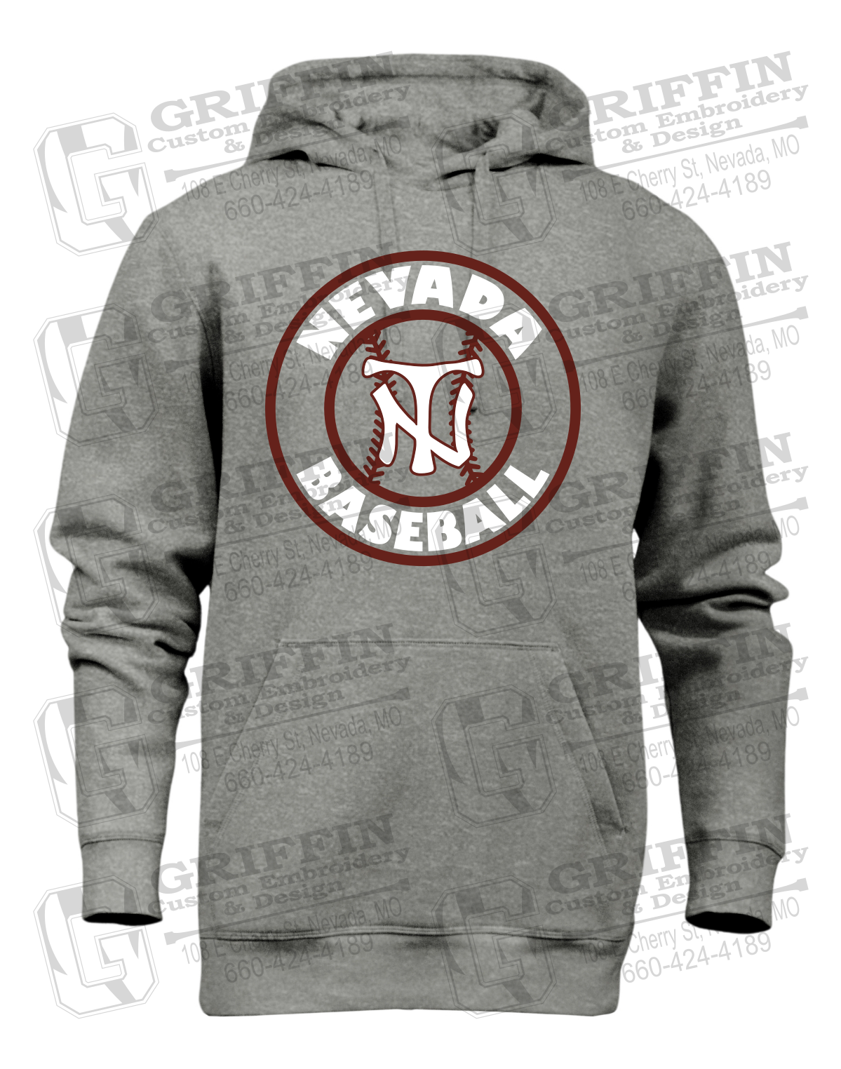 Heavyweight Fleece Hoodie - Baseball - Nevada Tigers 25-W