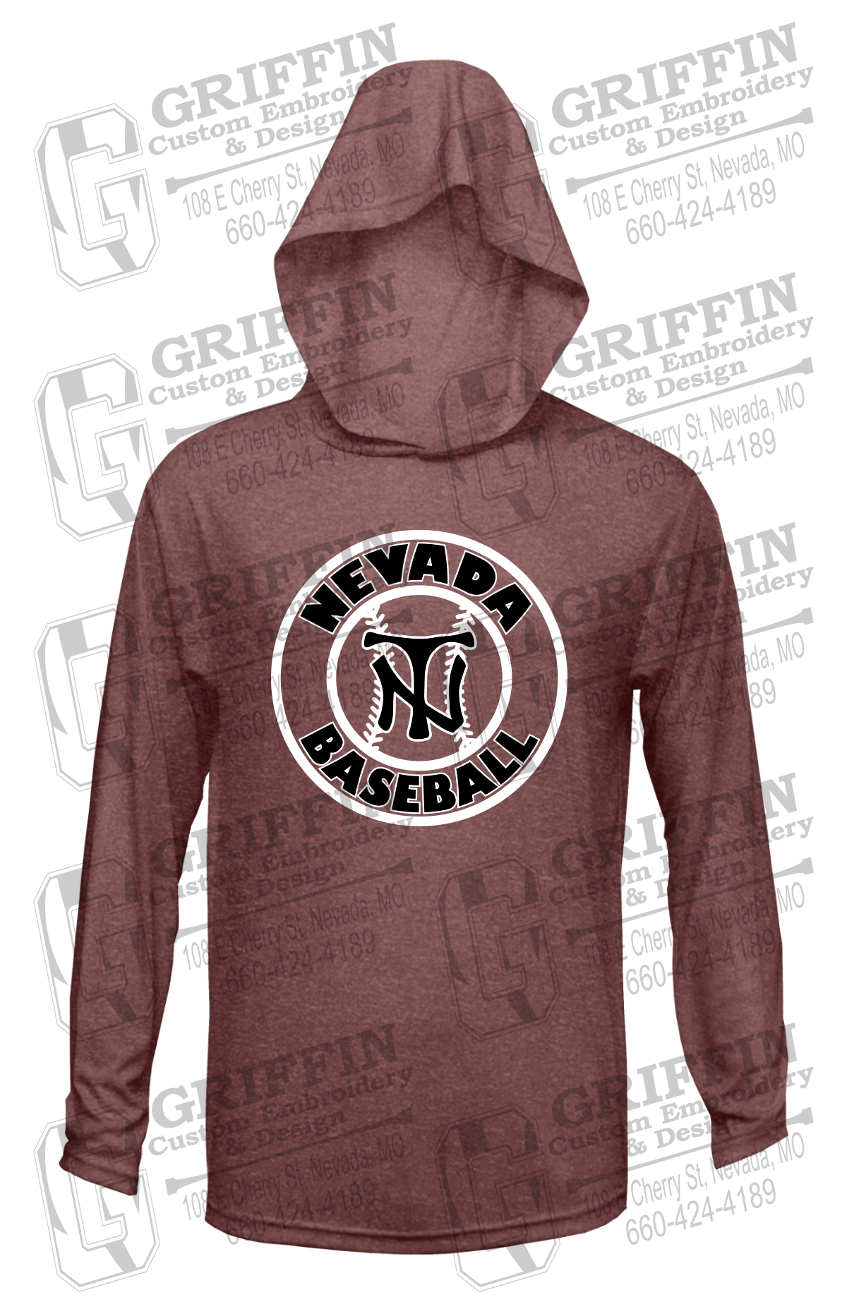 Dry-Fit T-Shirt Hoodie - Baseball - Nevada Tigers 25-W