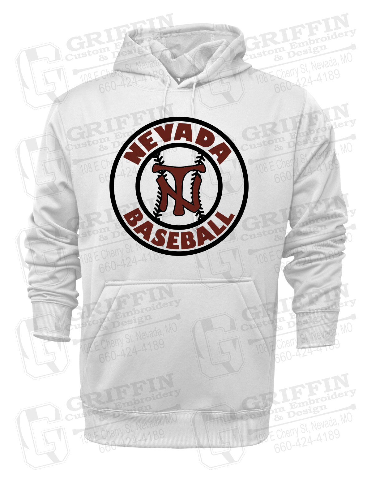 Performance Fleece Hoodie - Baseball - Nevada Tigers 25-W