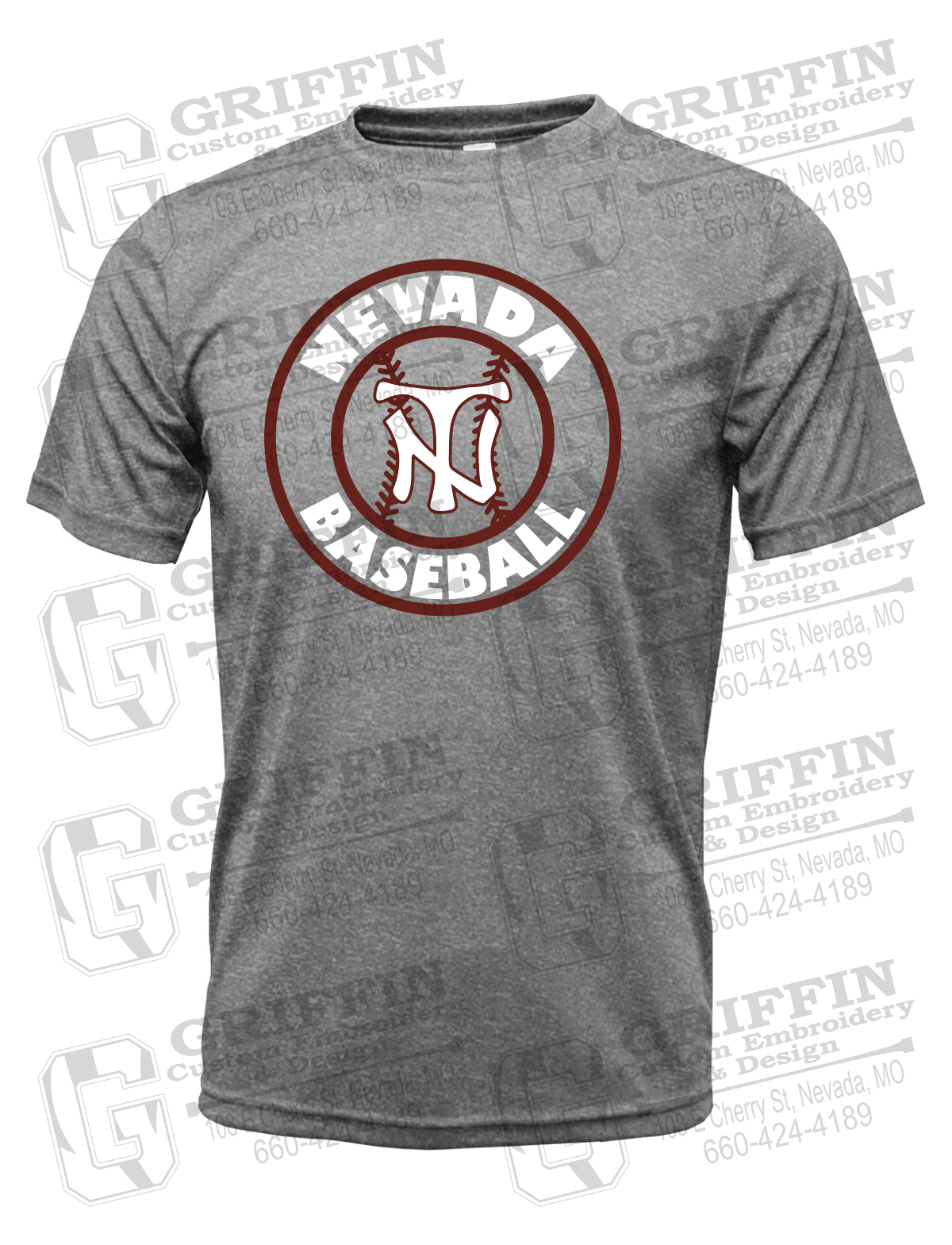 Dry-Fit Short Sleeve T-Shirt - Baseball - Nevada Tigers 25-W