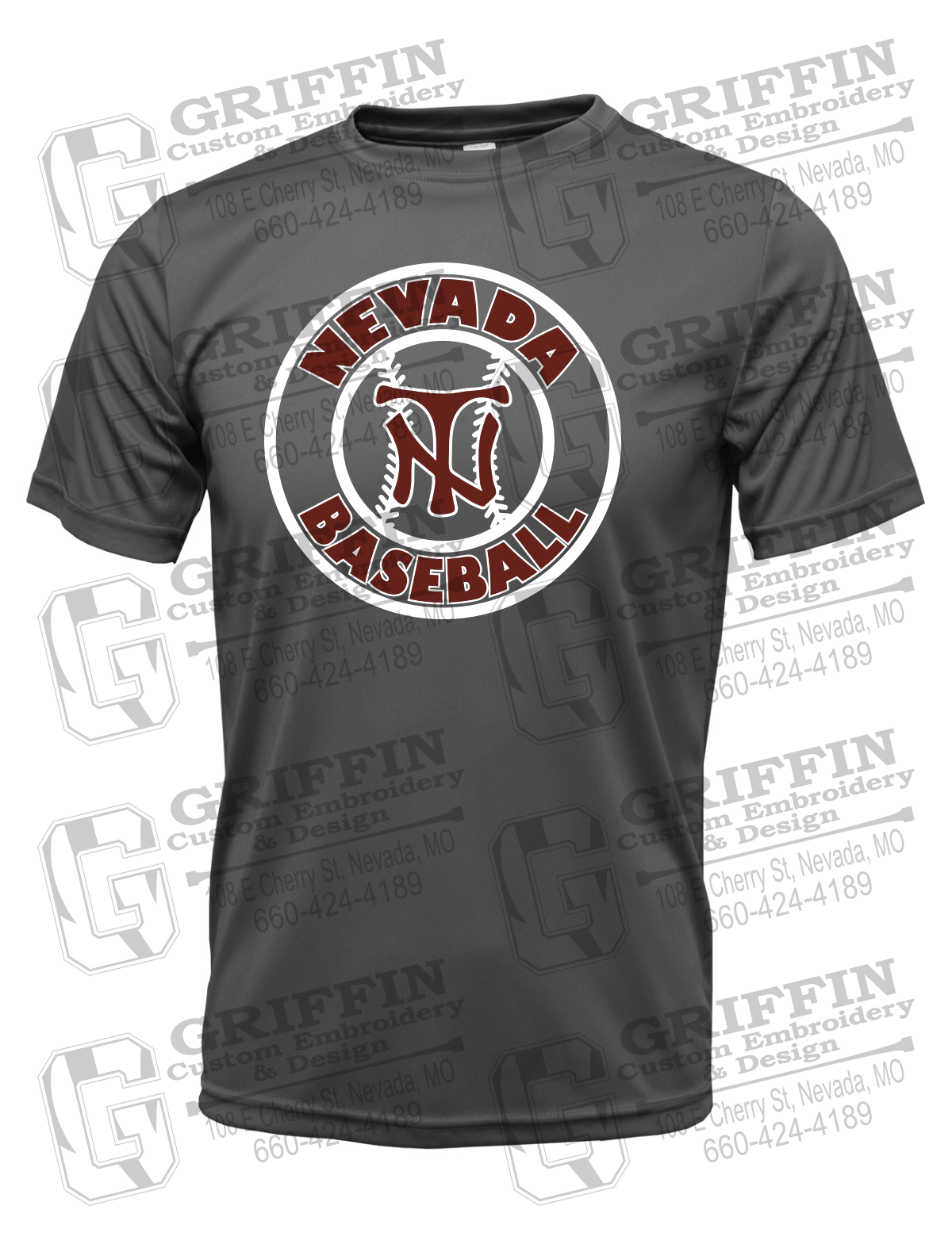Dry-Fit Short Sleeve T-Shirt - Baseball - Nevada Tigers 25-W