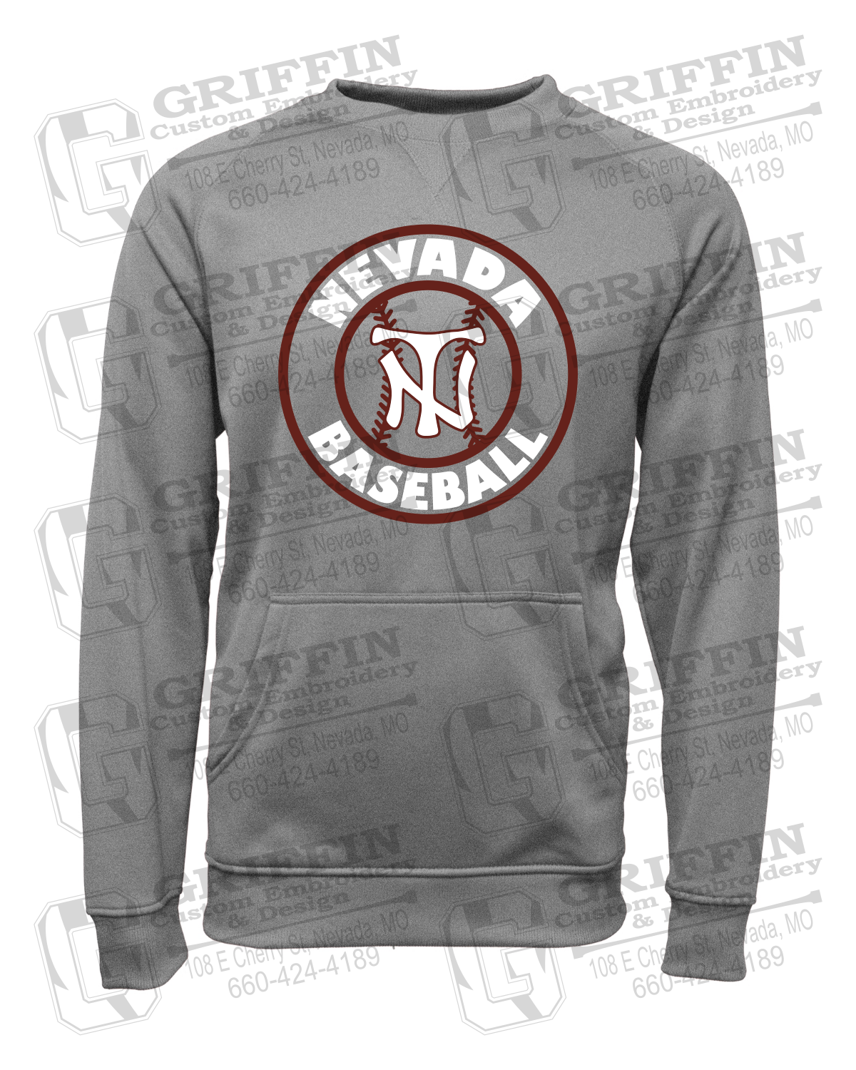 Performance Fleece Sweatshirt - Baseball - Nevada Tigers 25-W