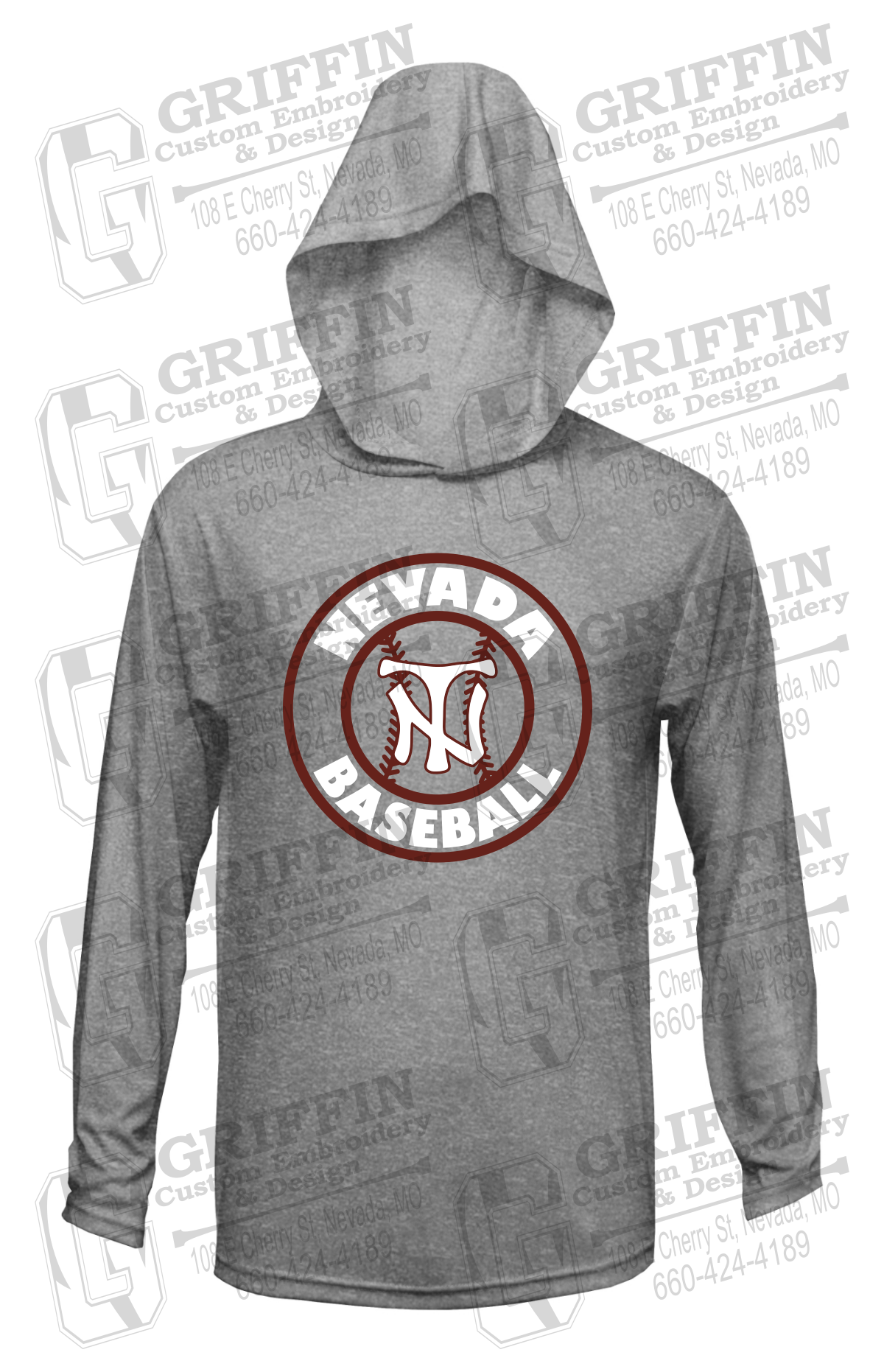 Dry-Fit T-Shirt Hoodie - Baseball - Nevada Tigers 25-W