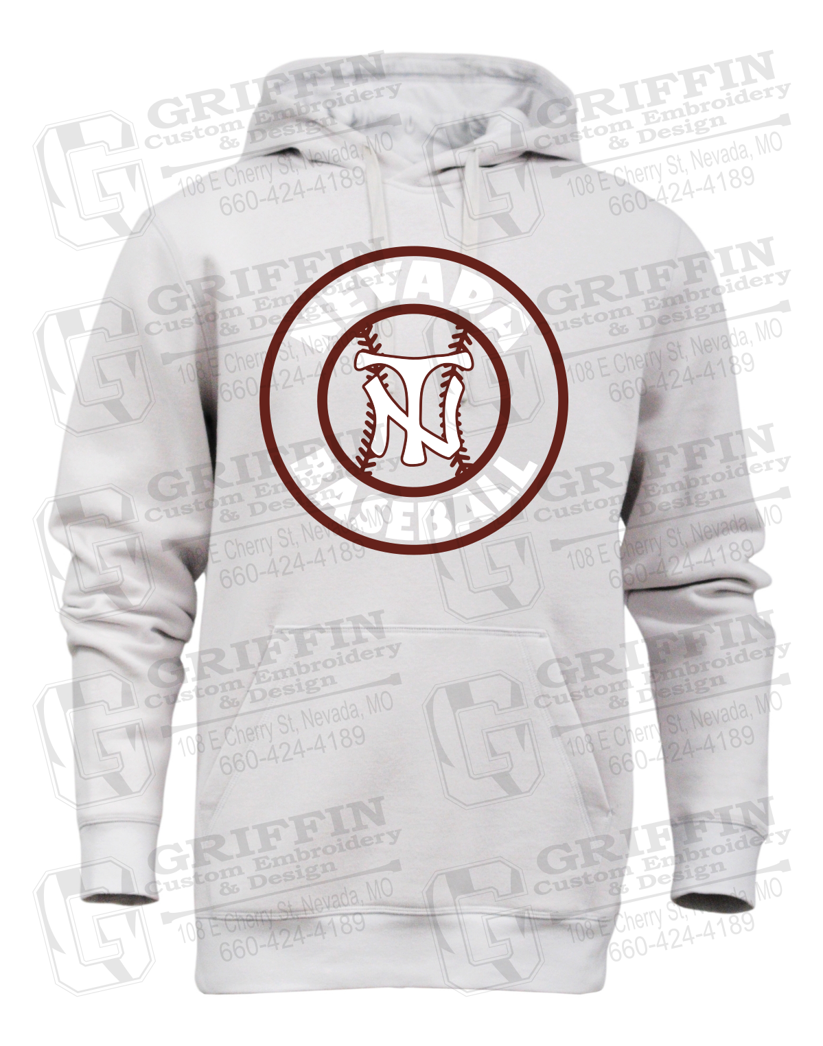 Heavyweight Fleece Hoodie - Baseball - Nevada Tigers 25-W