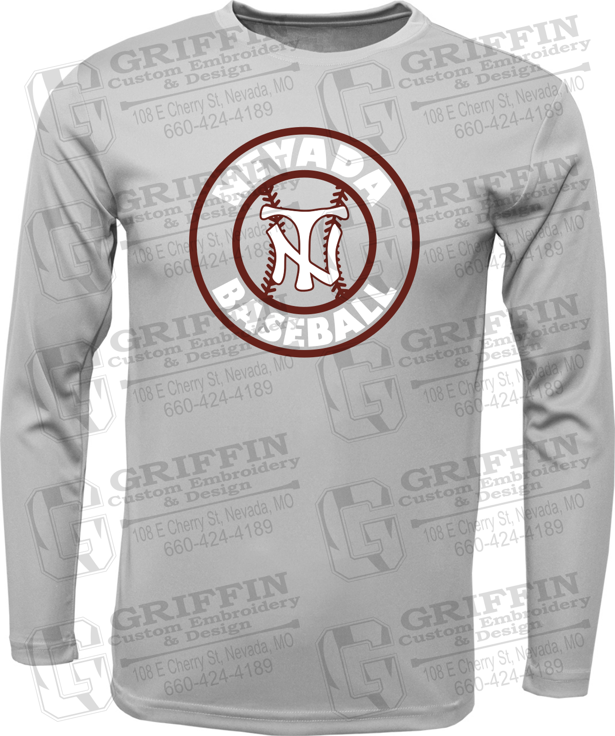 Toddler Dry-Fit Long Sleeve T-Shirt - Baseball - Nevada Tigers 25-W