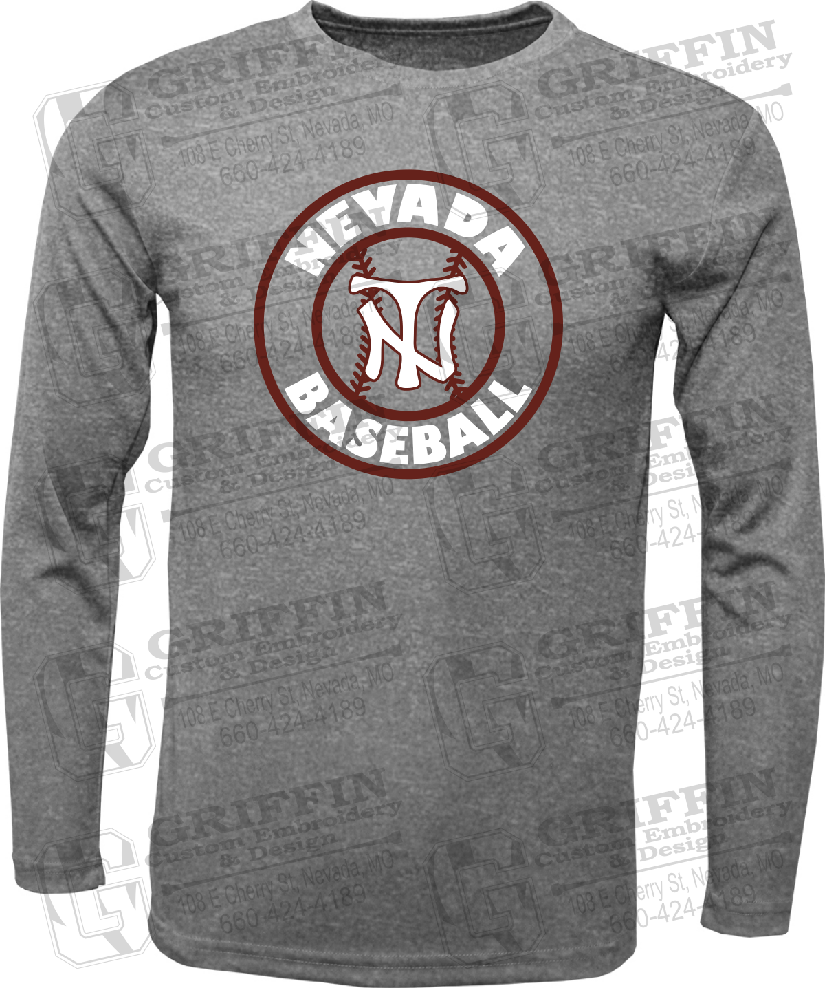 Dry-Fit Long Sleeve T-Shirt - Baseball - Nevada Tigers 25-W