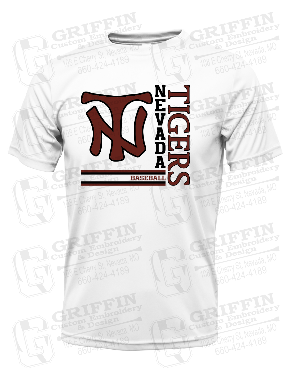 Dry-Fit Short Sleeve T-Shirt - Baseball - Nevada Tigers 25-X