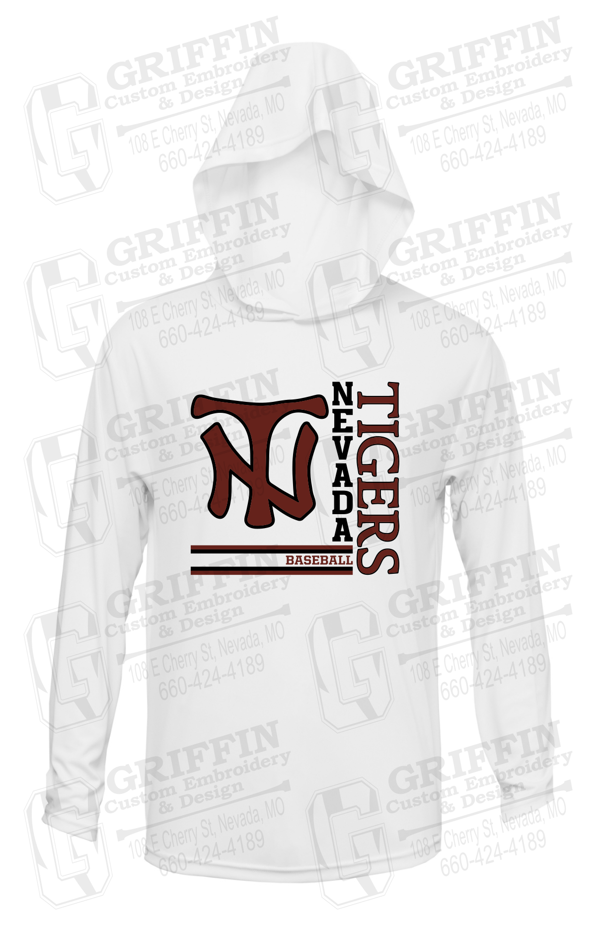 Dry-Fit T-Shirt Hoodie - Baseball - Nevada Tigers 25-X