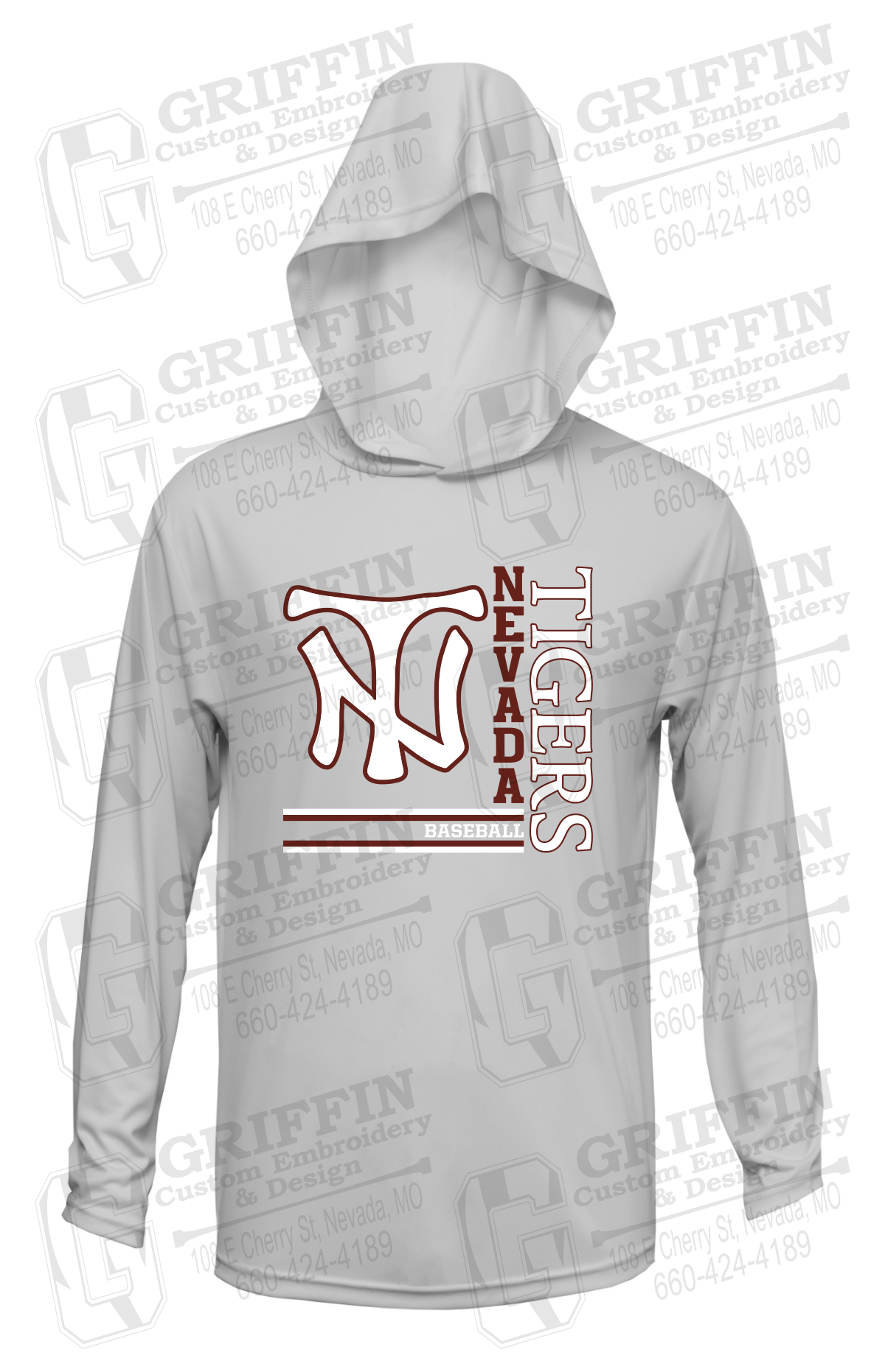 Dry-Fit T-Shirt Hoodie - Baseball - Nevada Tigers 25-X