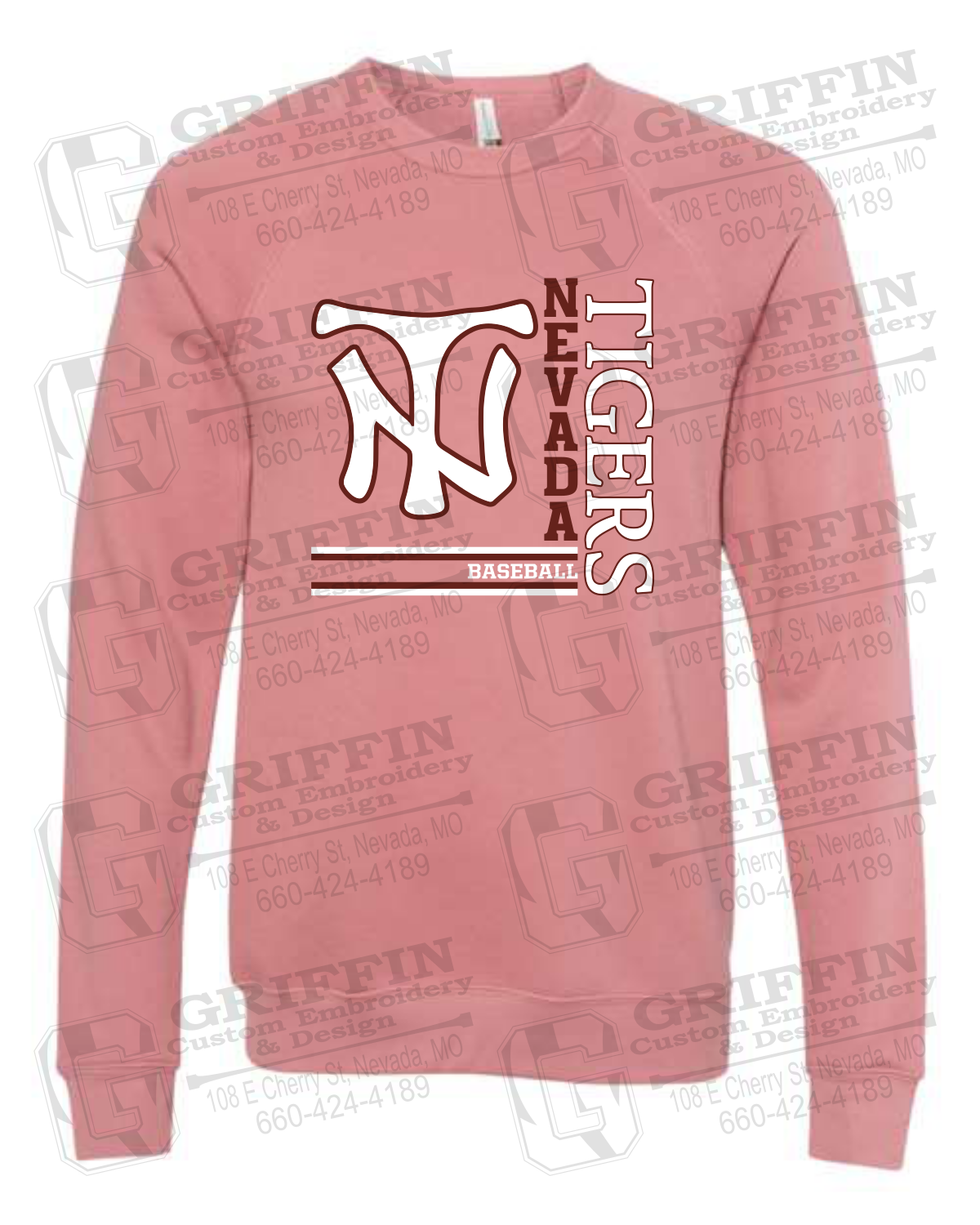 Sponge Fleece Sweatshirt - Baseball - Nevada Tigers 25-X