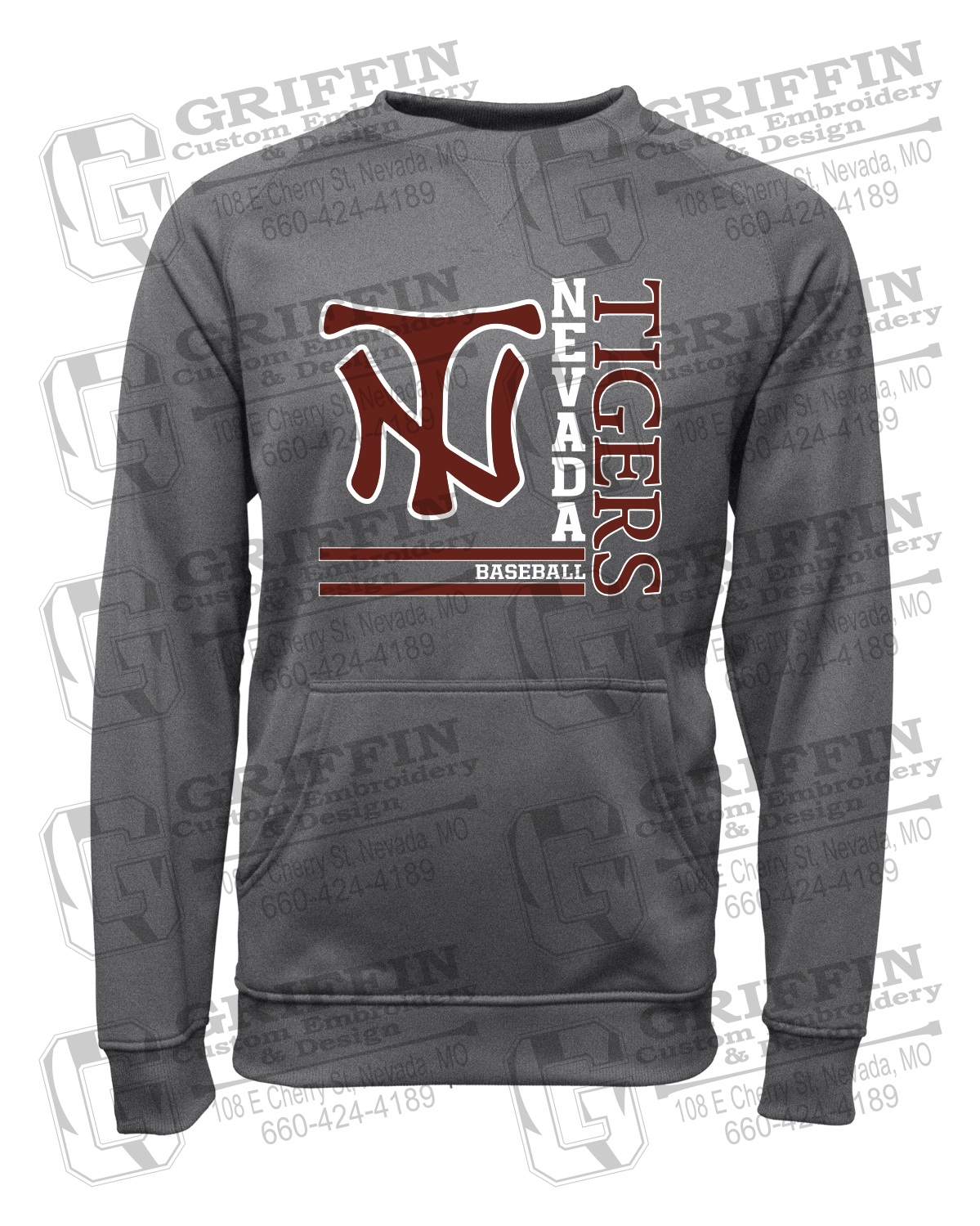 Performance Fleece Sweatshirt - Baseball - Nevada Tigers 25-X