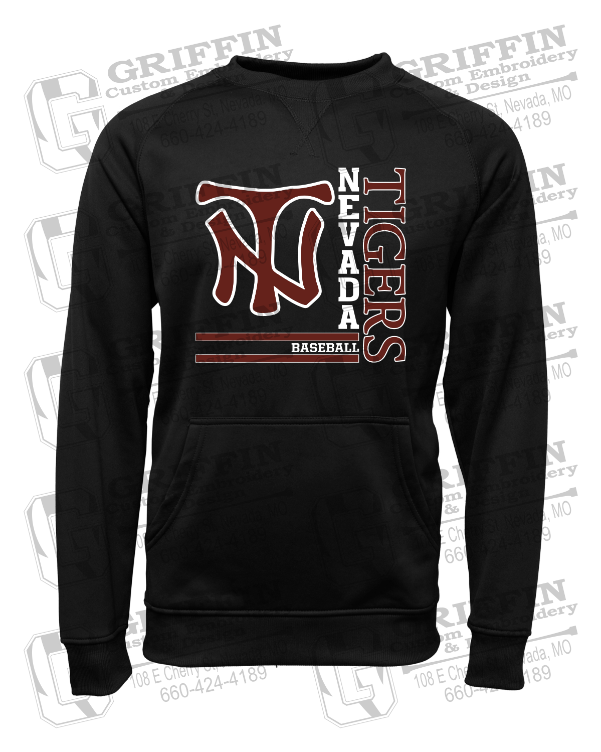 Performance Fleece Sweatshirt - Baseball - Nevada Tigers 25-X