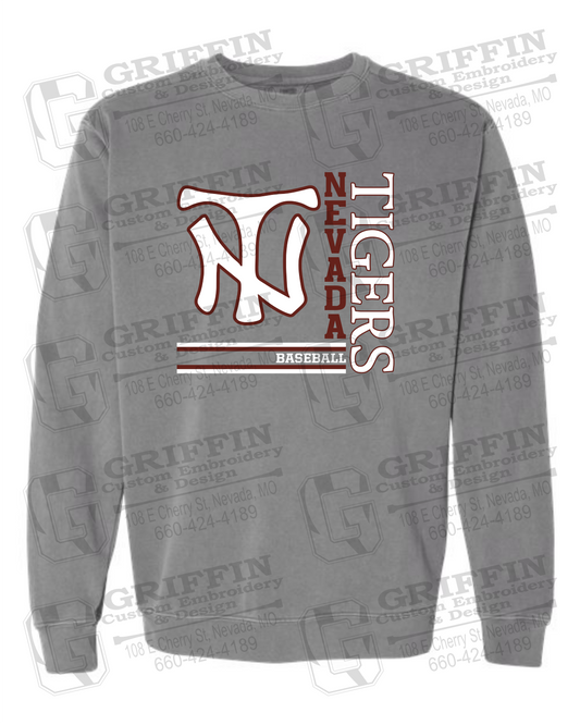 Comfort Colors Crewneck Sweatshirt - Baseball - Nevada Tigers 25-X