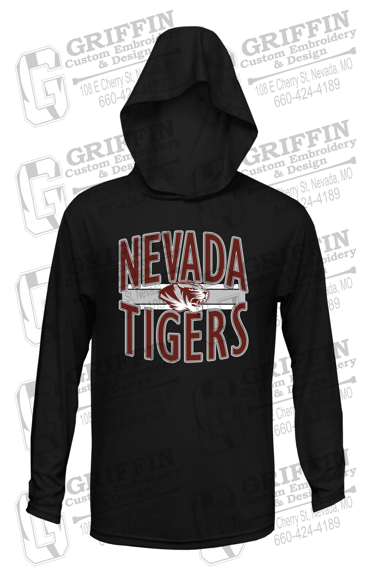Dry-Fit T-Shirt Hoodie - Nevada Tigers 25-Z