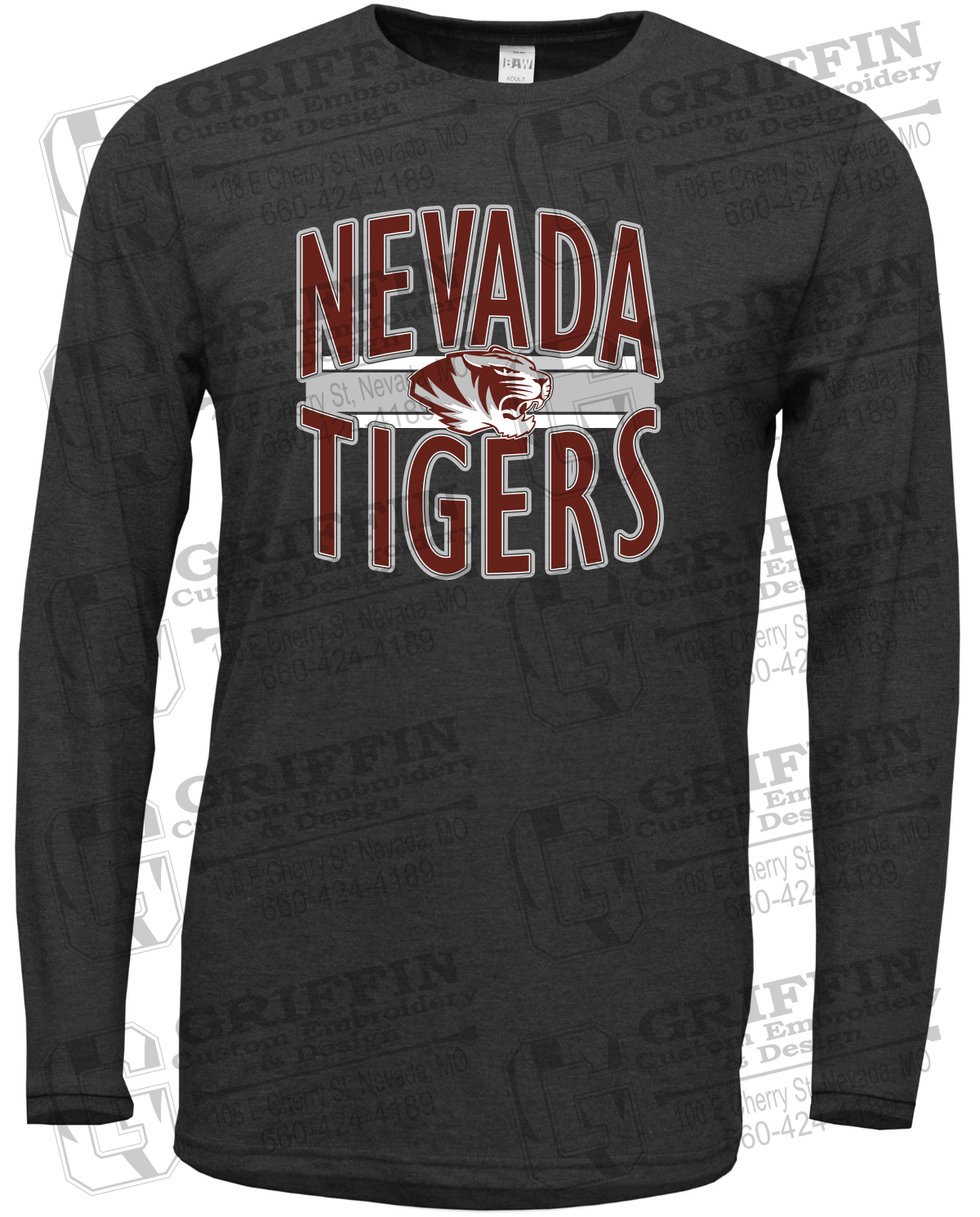 Soft-Tek Long Sleeve T-Shirt - Nevada Tigers 25-Z