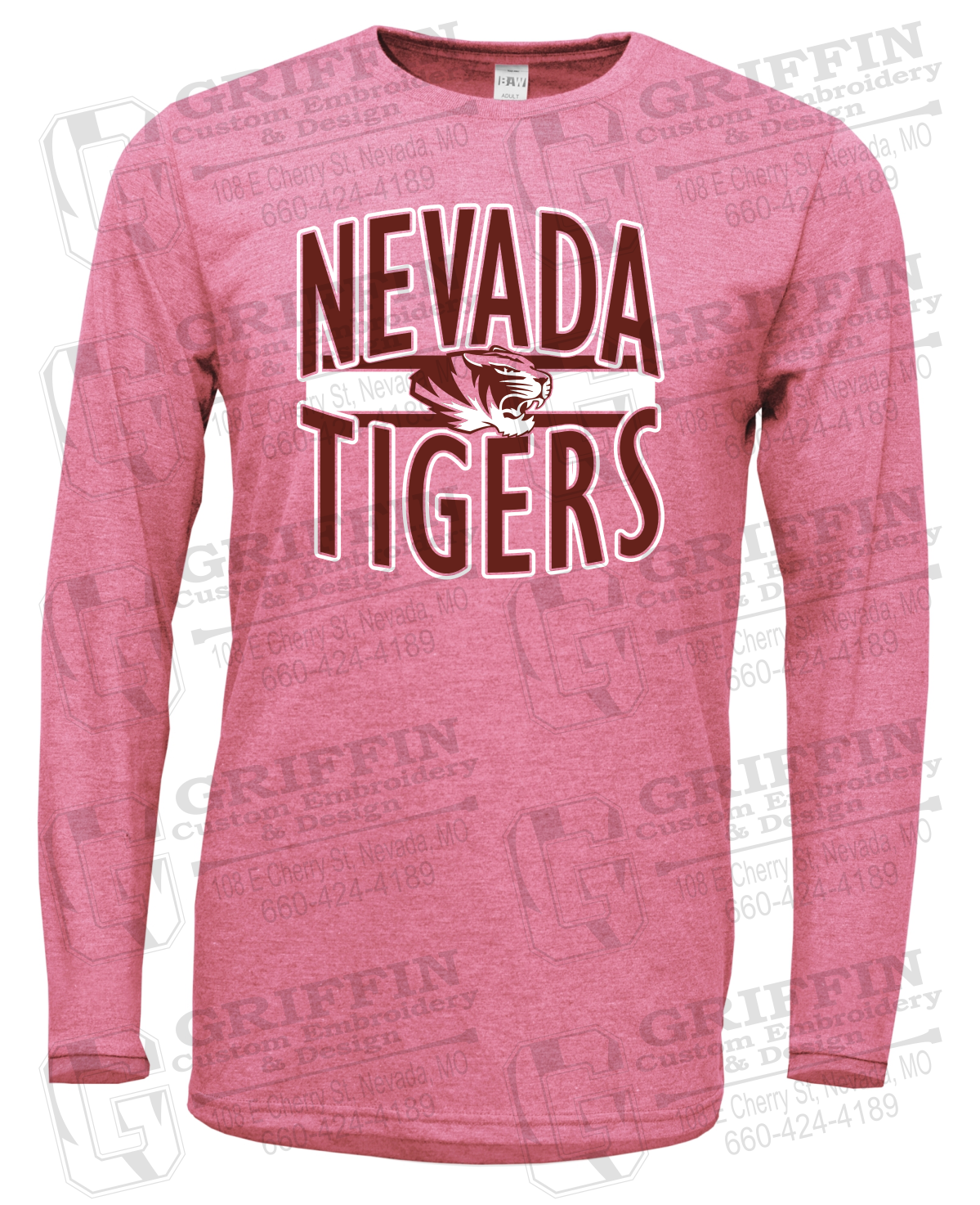 Soft-Tek Long Sleeve T-Shirt - Nevada Tigers 25-Z