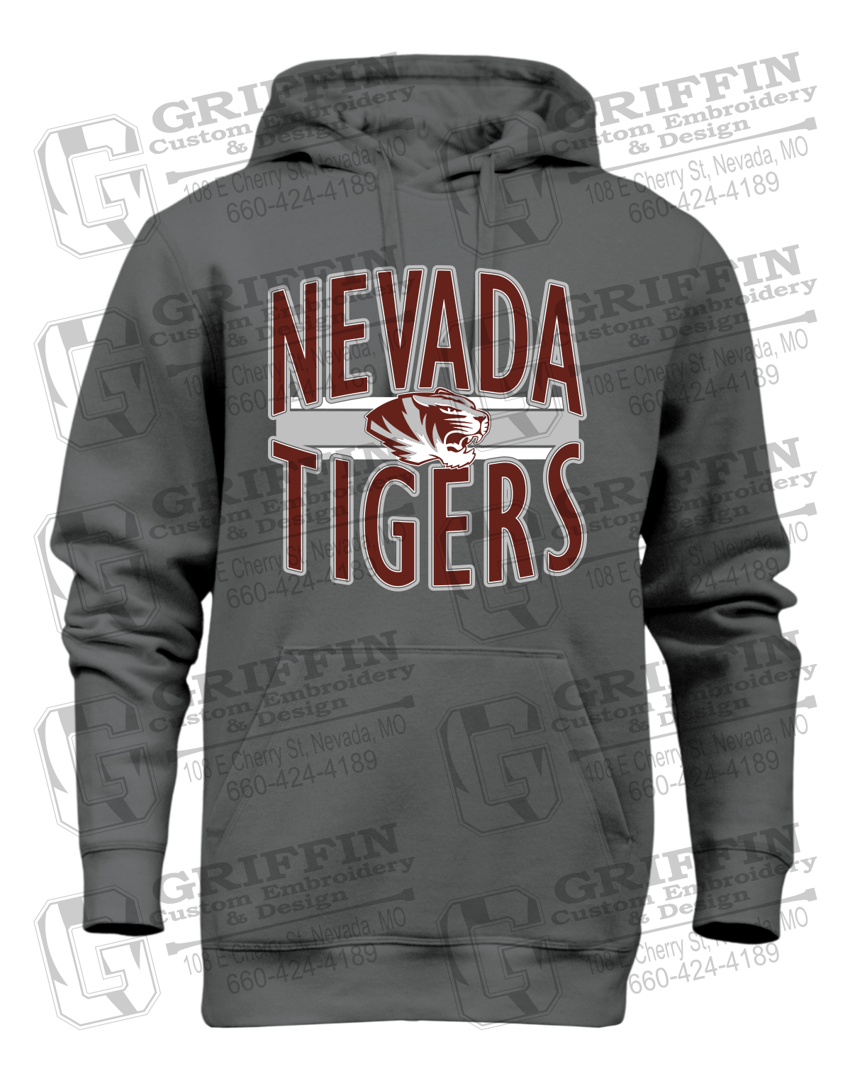 Heavyweight Fleece Hoodie - Nevada Tigers 25-Z