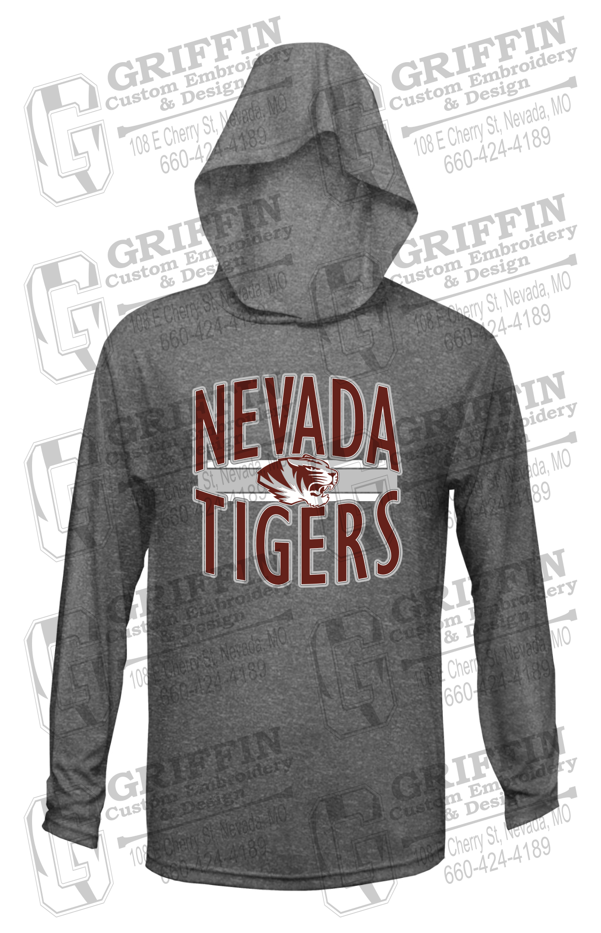 Dry-Fit T-Shirt Hoodie - Nevada Tigers 25-Z