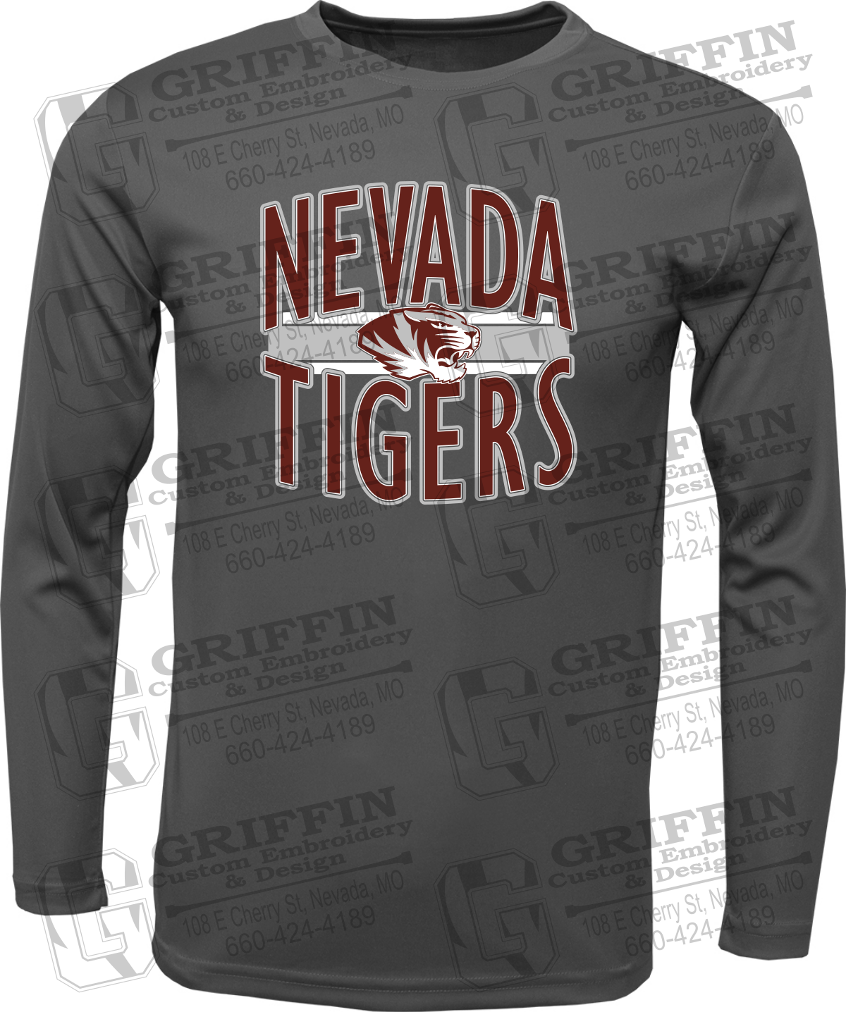Dry-Fit Long Sleeve T-Shirt - Nevada Tigers 25-Z