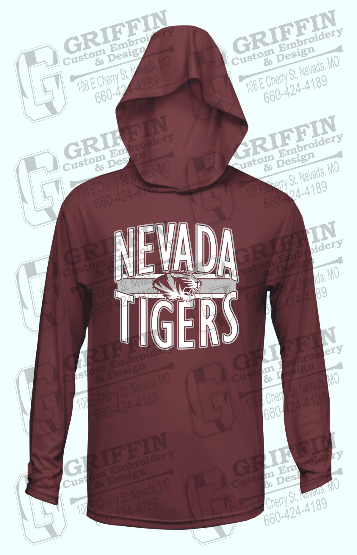Dry-Fit T-Shirt Hoodie - Nevada Tigers 25-Z