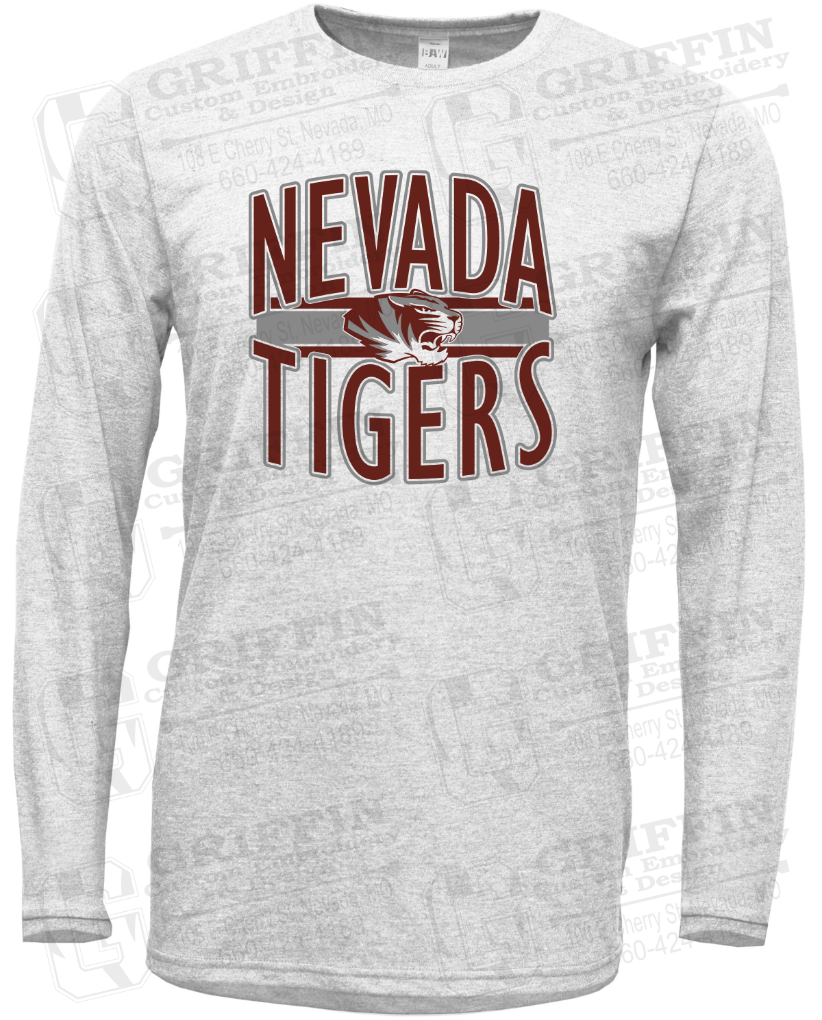 Soft-Tek Long Sleeve T-Shirt - Nevada Tigers 25-Z