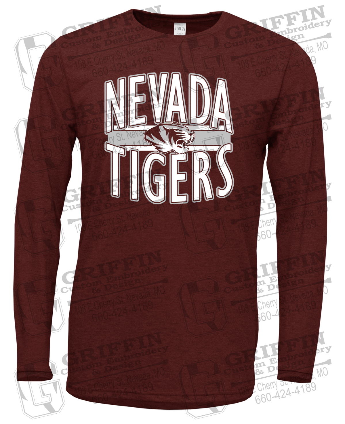 Soft-Tek Long Sleeve T-Shirt - Nevada Tigers 25-Z