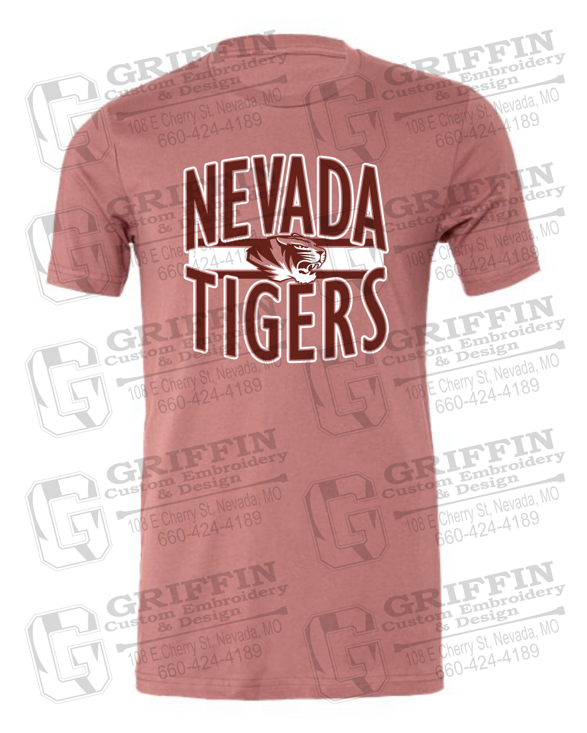 Cotton Short Sleeve T-Shirt - Nevada Tigers 25-Z