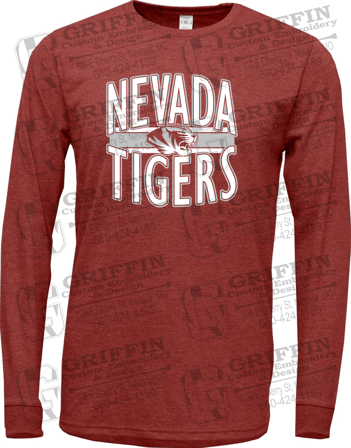 Soft-Tek Long Sleeve T-Shirt - Nevada Tigers 25-Z