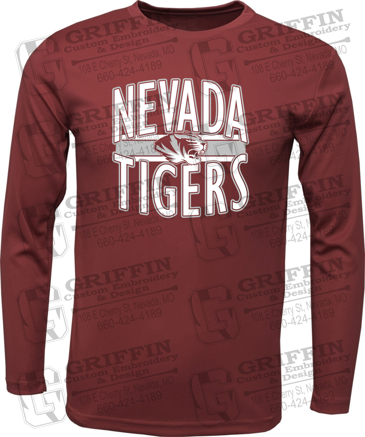 Dry-Fit Long Sleeve T-Shirt - Nevada Tigers 25-Z