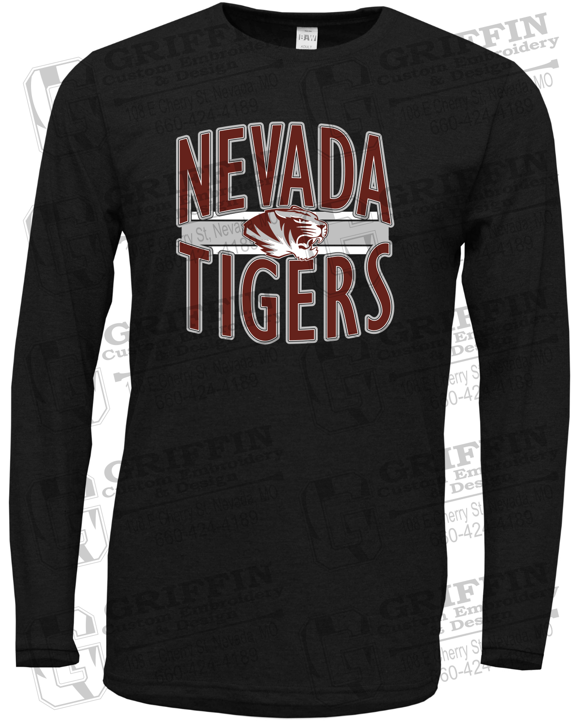 Soft-Tek Long Sleeve T-Shirt - Nevada Tigers 25-Z
