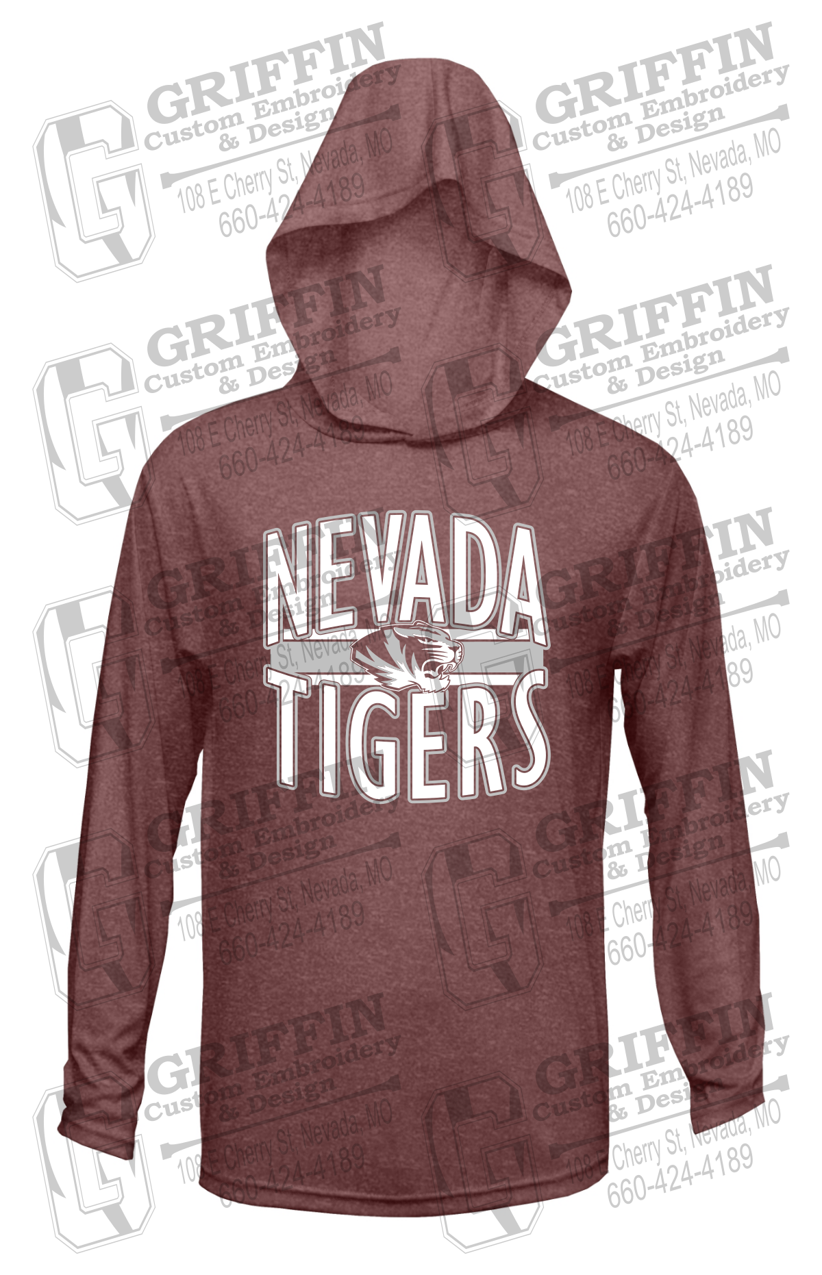Dry-Fit T-Shirt Hoodie - Nevada Tigers 25-Z