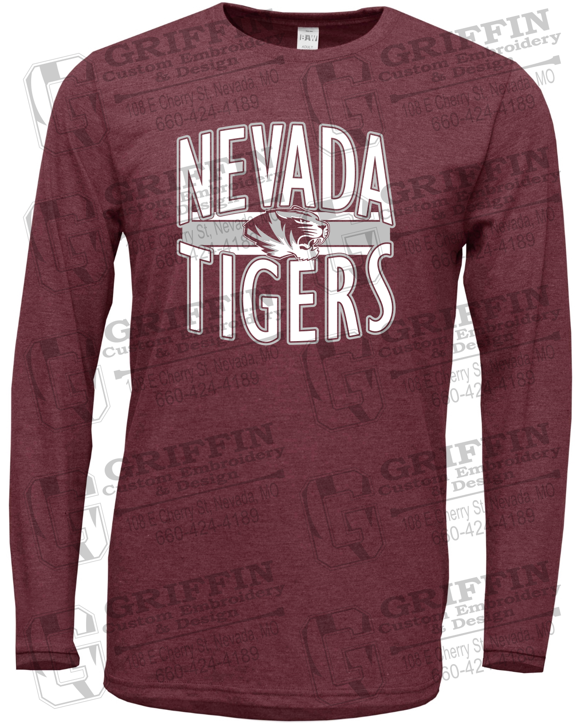 Soft-Tek Long Sleeve T-Shirt - Nevada Tigers 25-Z