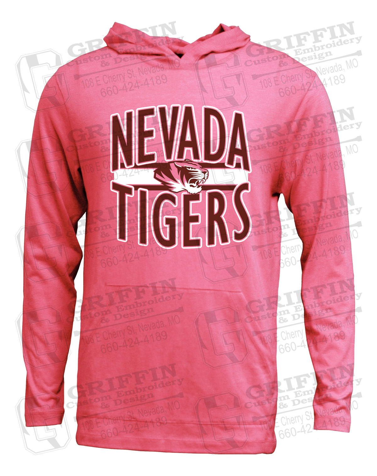 Soft-Tek T-Shirt Hoodie - Nevada Tigers 25-Z