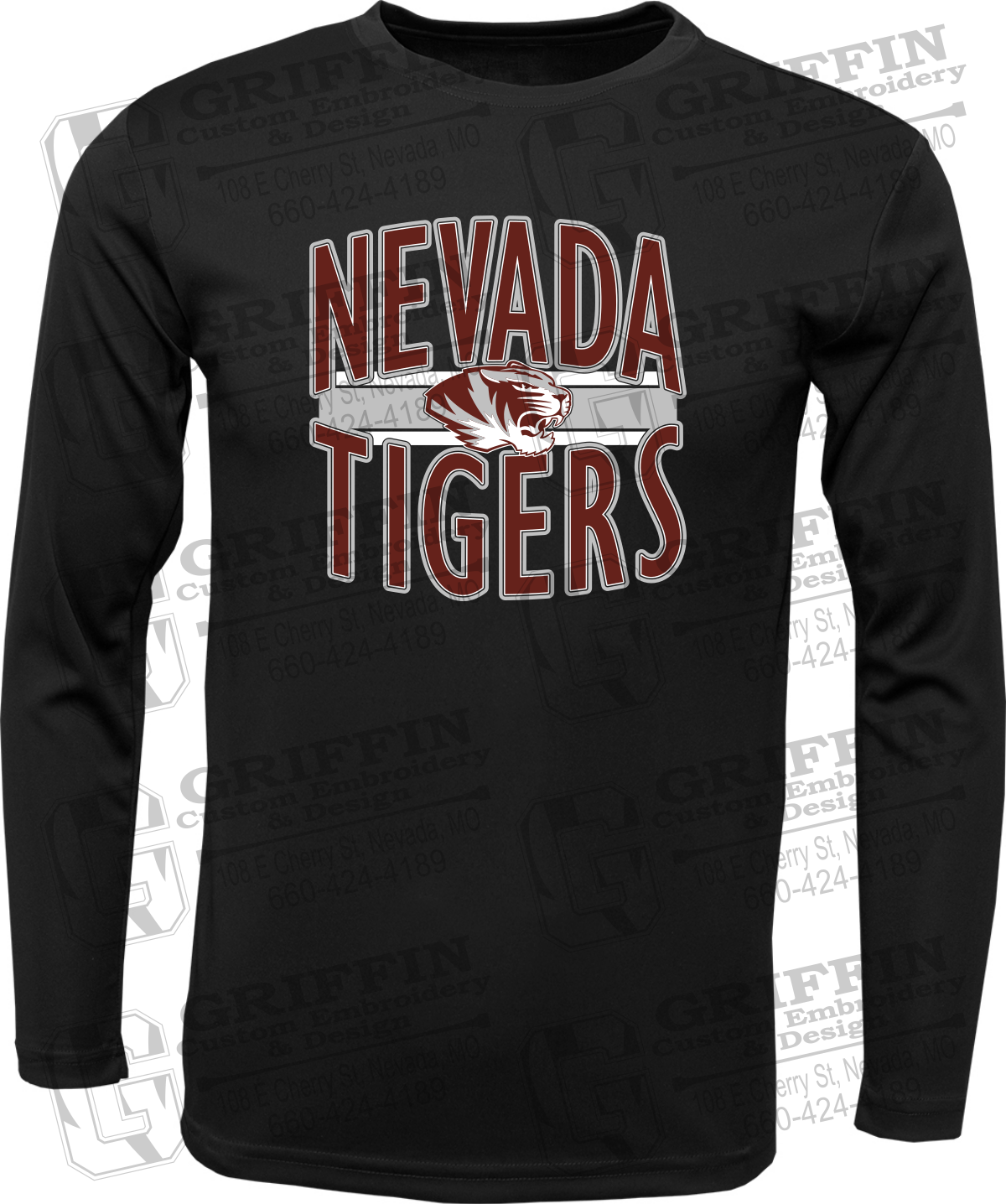 Dry-Fit Long Sleeve T-Shirt - Nevada Tigers 25-Z