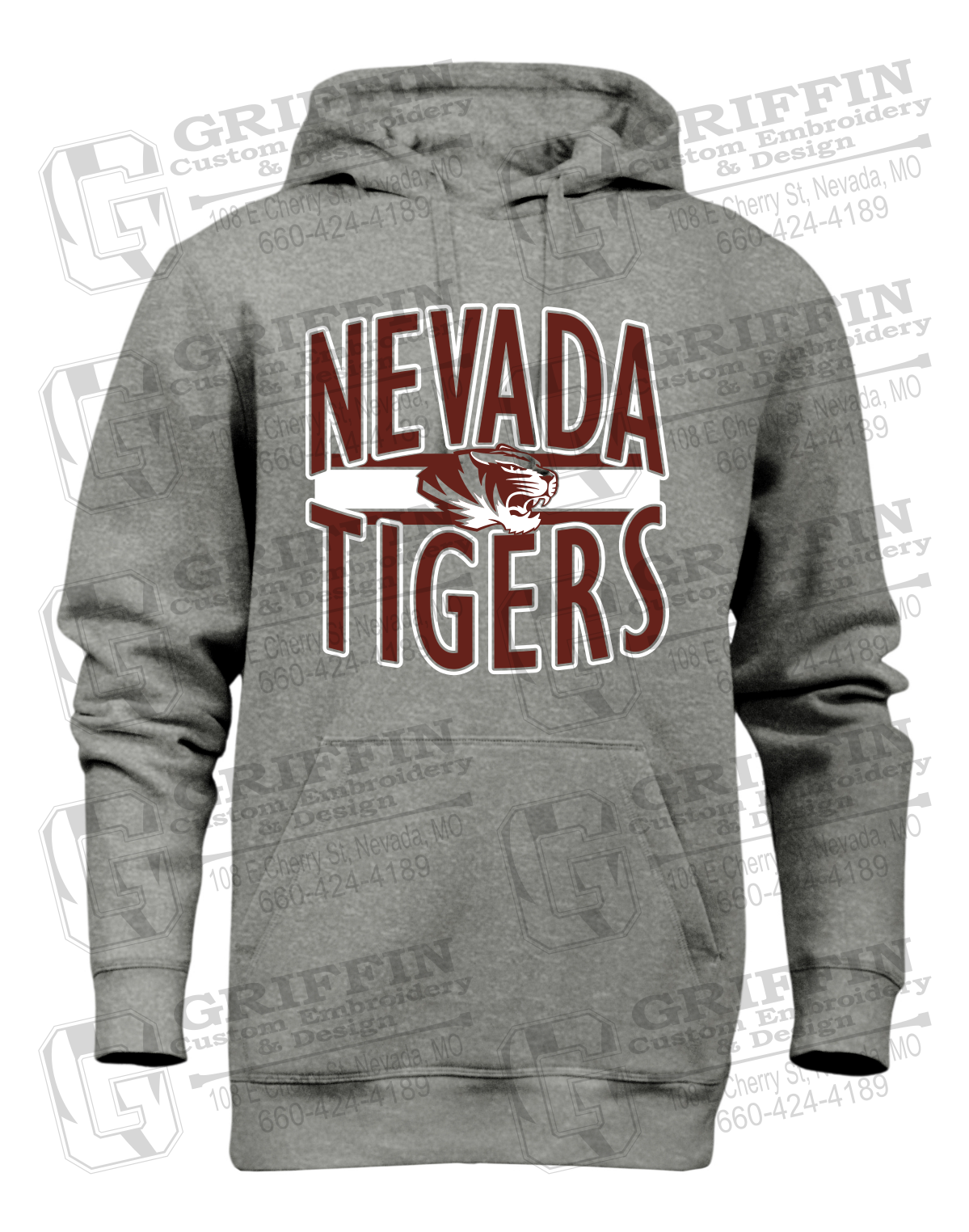 Heavyweight Fleece Hoodie - Nevada Tigers 25-Z