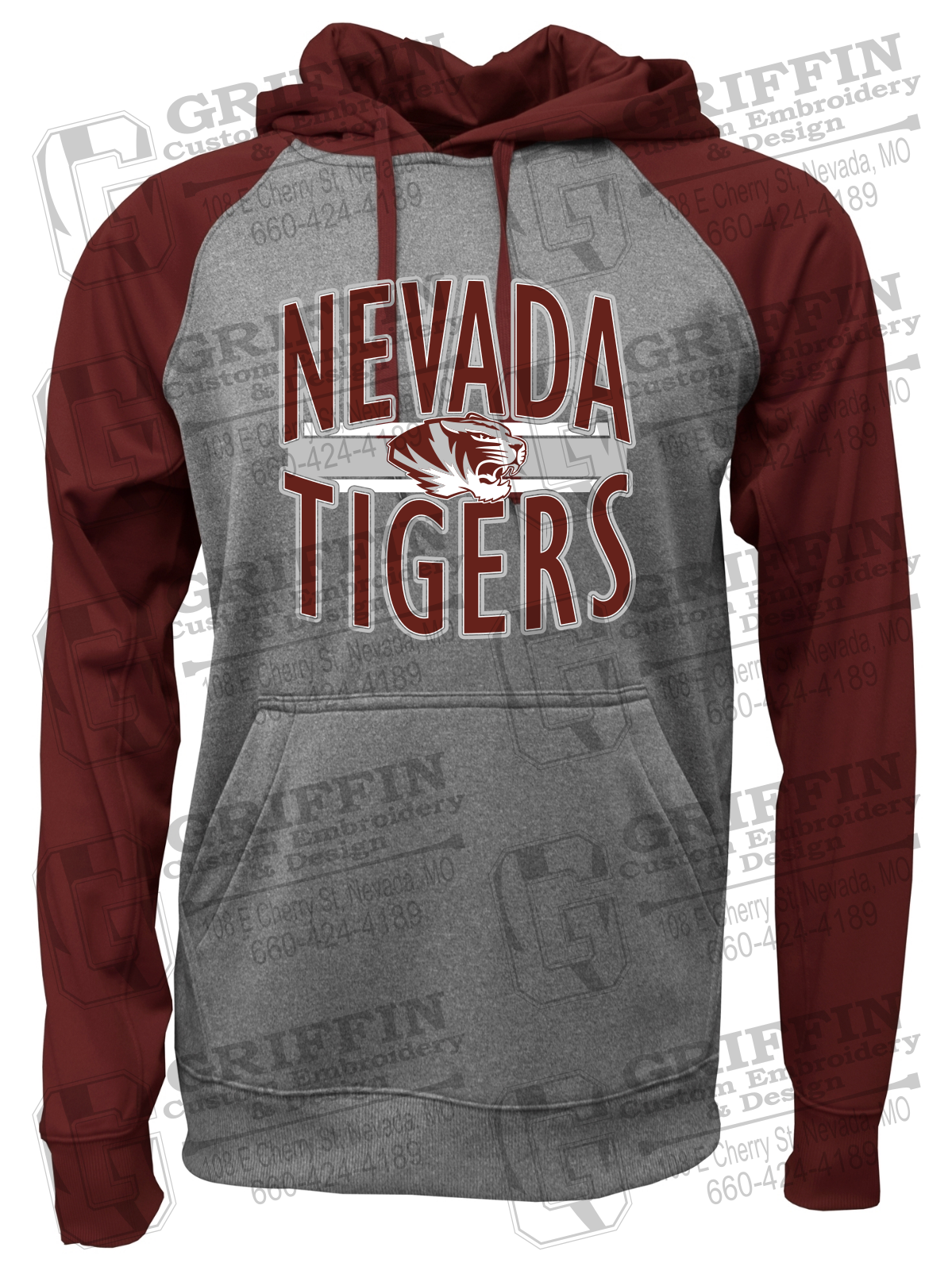 Performance Fleece Raglan Hoodie - Nevada Tigers 25-Z