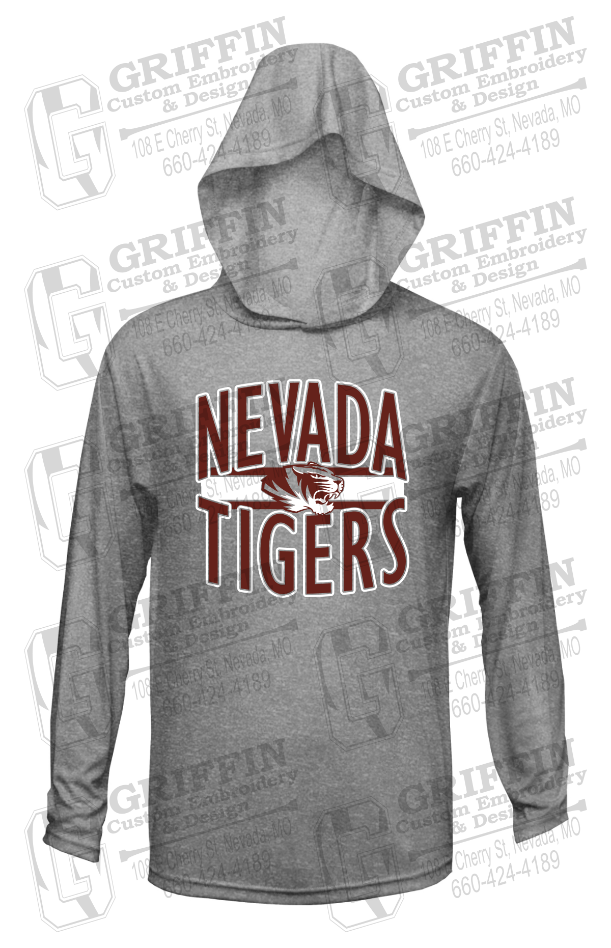 Dry-Fit T-Shirt Hoodie - Nevada Tigers 25-Z