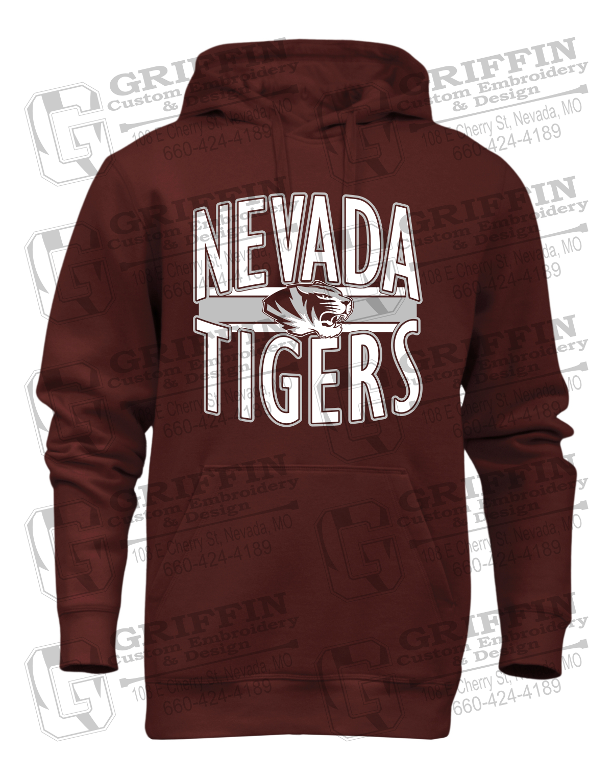 Heavyweight Fleece Hoodie - Nevada Tigers 25-Z