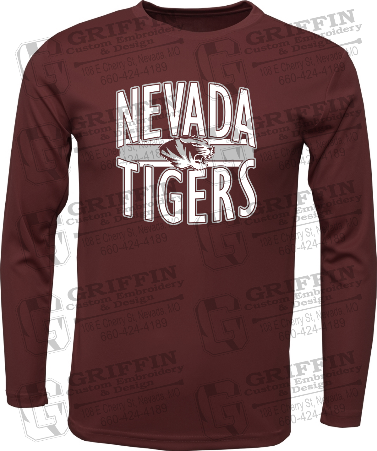Dry-Fit Long Sleeve T-Shirt - Nevada Tigers 25-Z